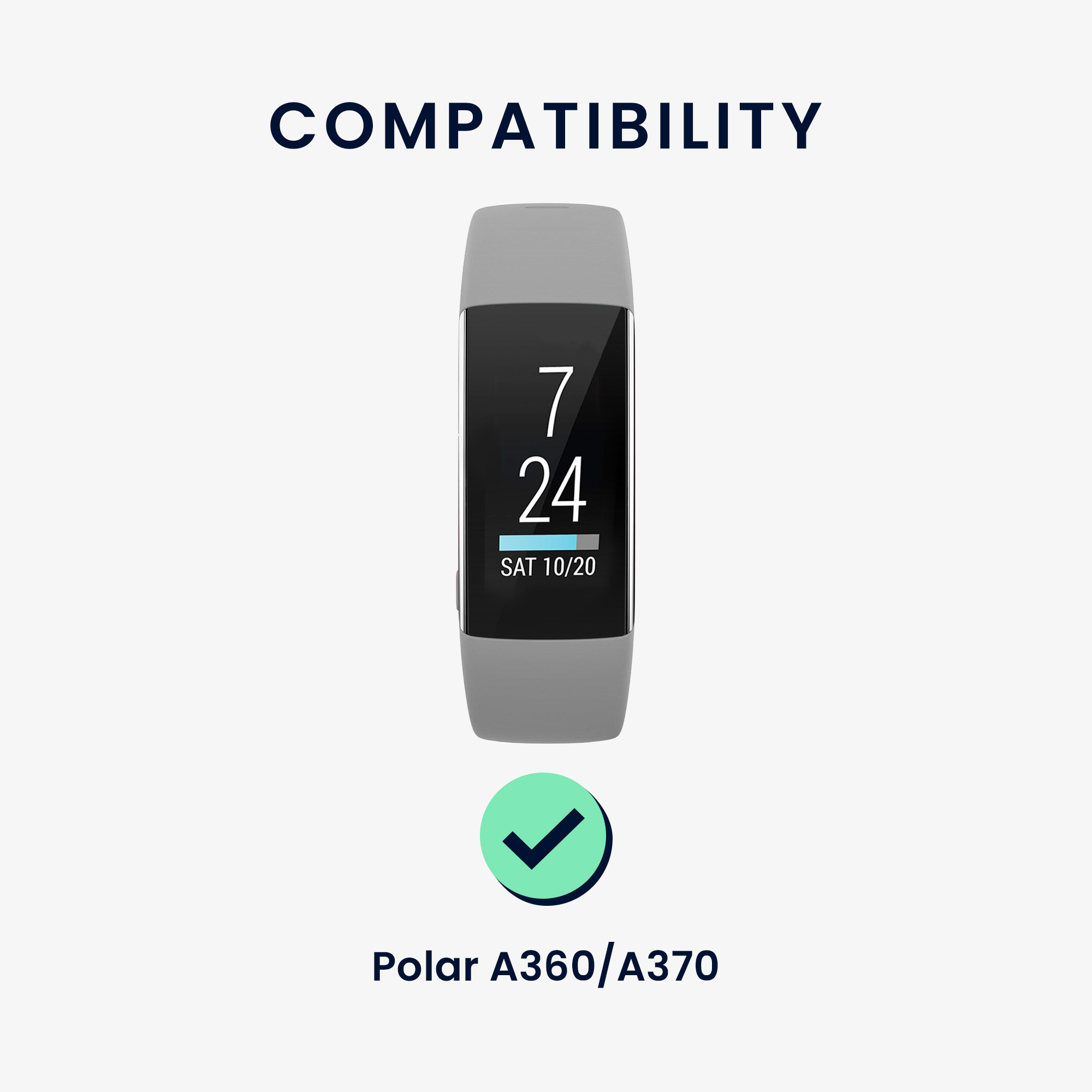 Řemínek Polar A360 / A370 kwmobile silikon 1 ks černá
