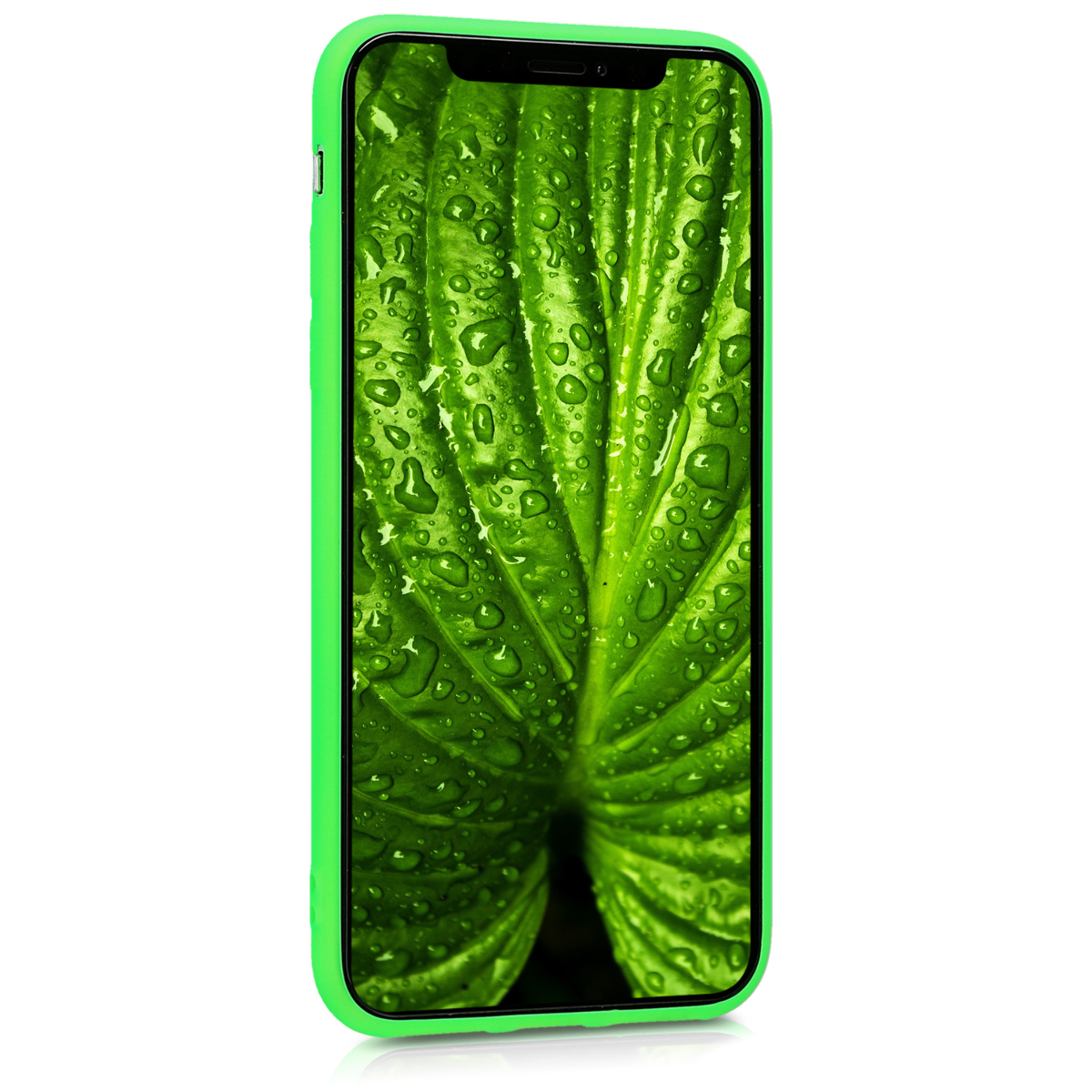 Silikonový kryt na mobil kwmobile pro Apple iPhone X - neonově zelená