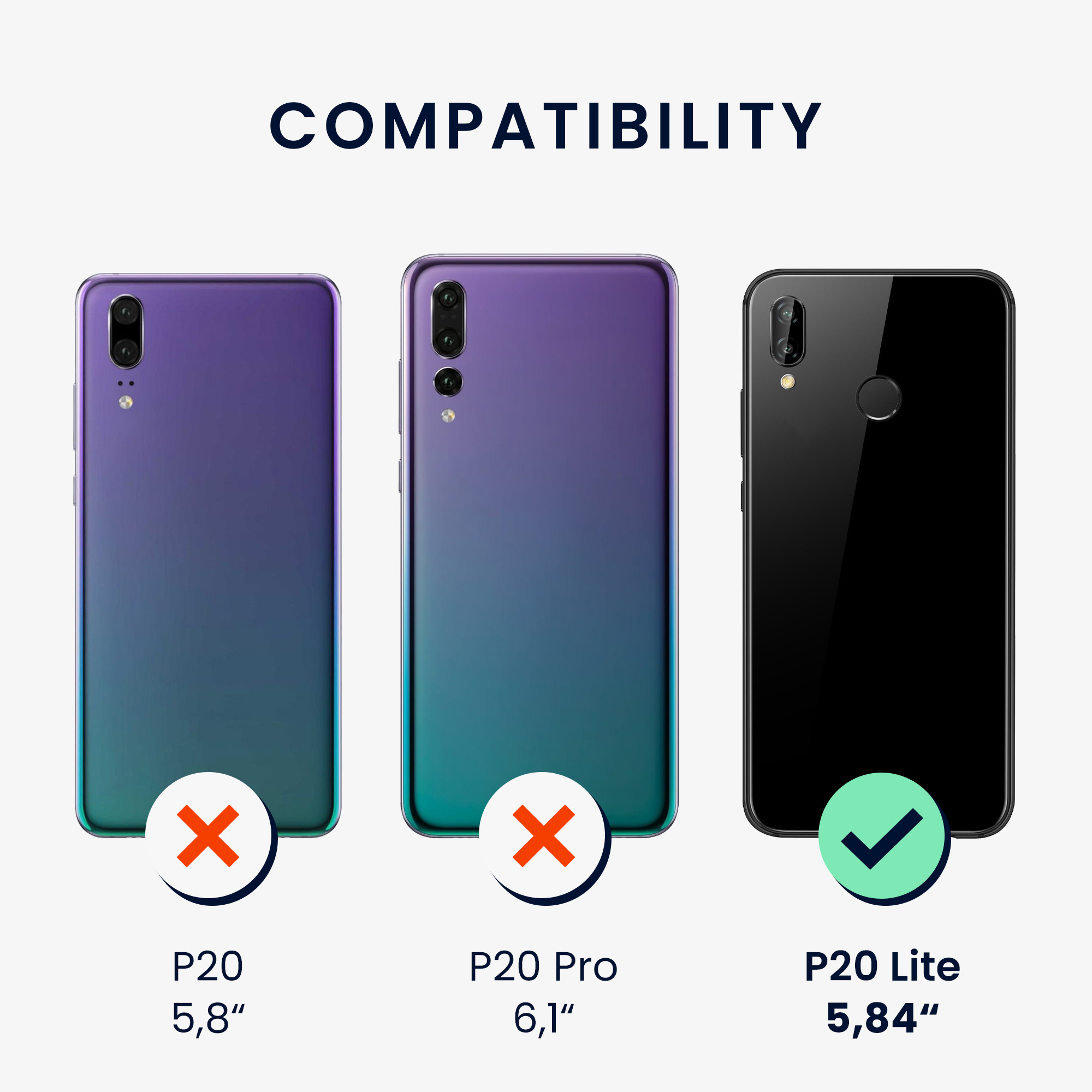 Kryt kwmobile Huawei P20 Lite, černá matná