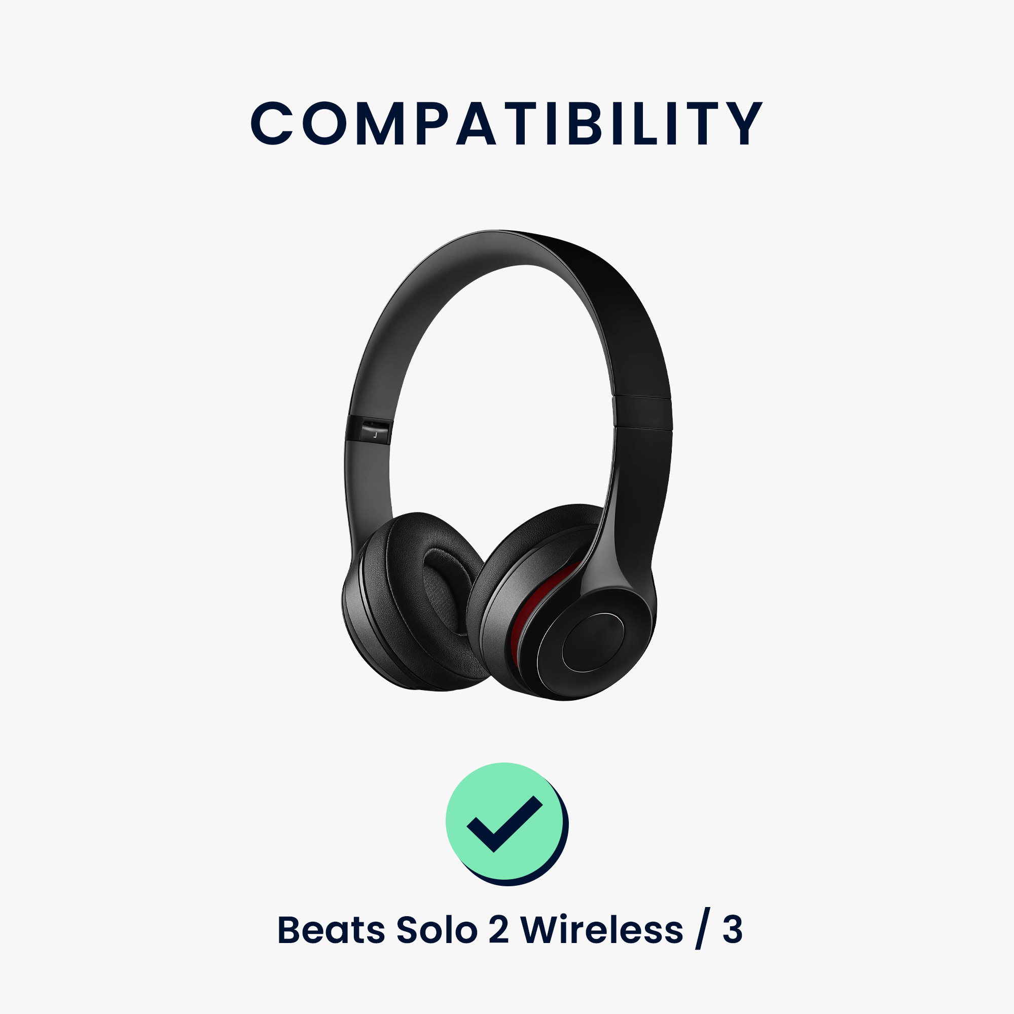 Náhradní náušníky kwmobile pro Beats Solo 2 Wireless / Solo 3 Wireless Replacement Ear Pads, bé