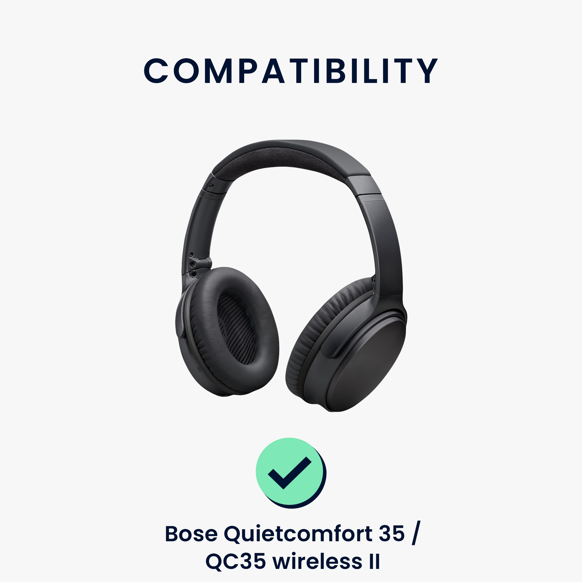 Náhradní ušní polštářky sluchátka Bose Quietcomfort 35 35II 25 15 stříbrná kwmobile