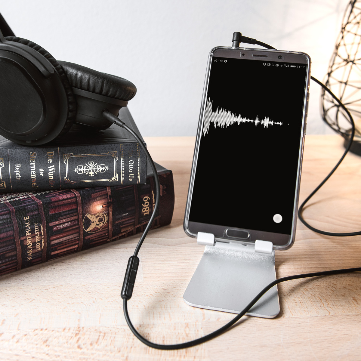 Náhradní kabel sluchátka Bose QuietComfort 15 150 cm černá kwmobile