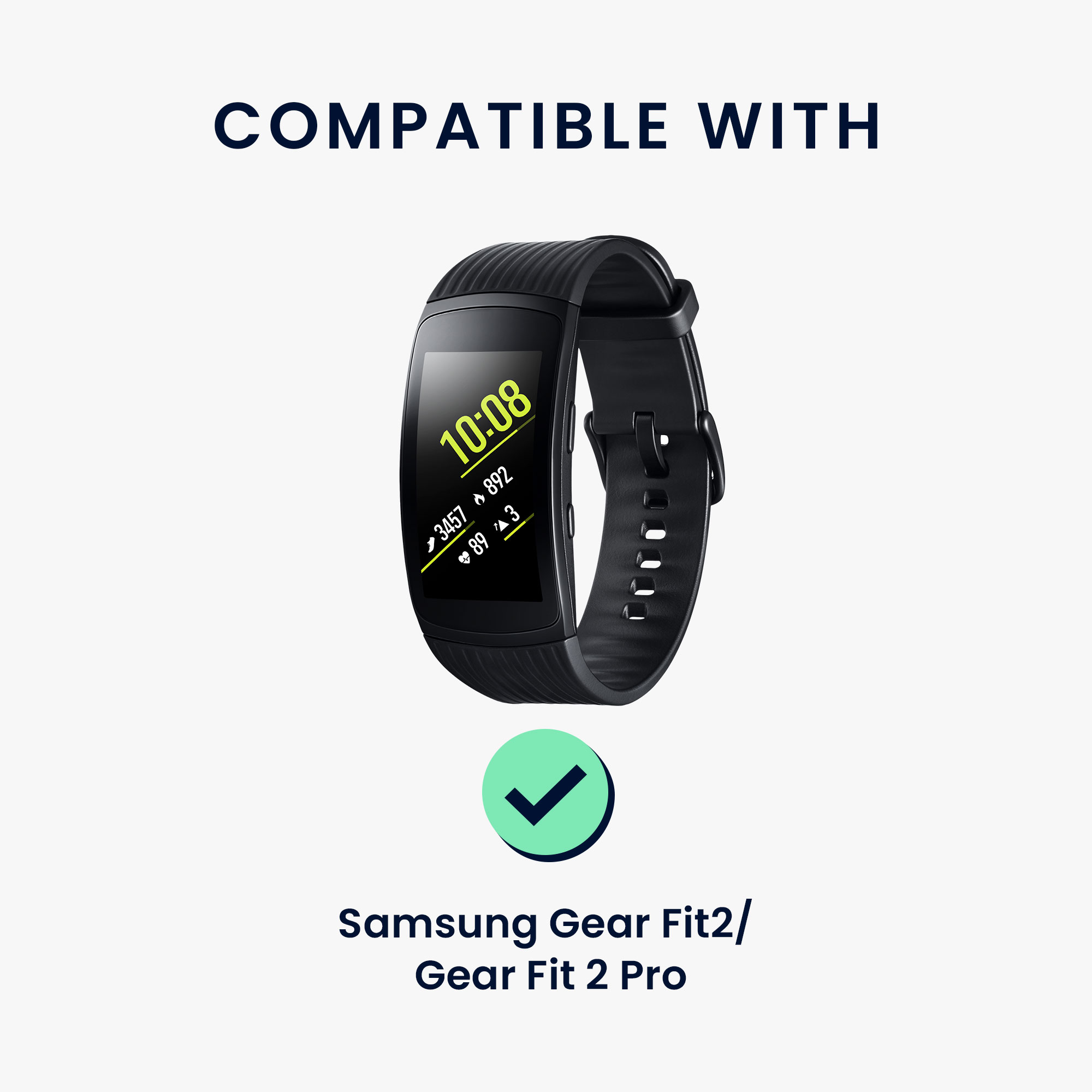 Nabíječka pro chytré hodinky kwmobile pro Samsung Gear Fit2 / Gear Fit 2 Pro - černá