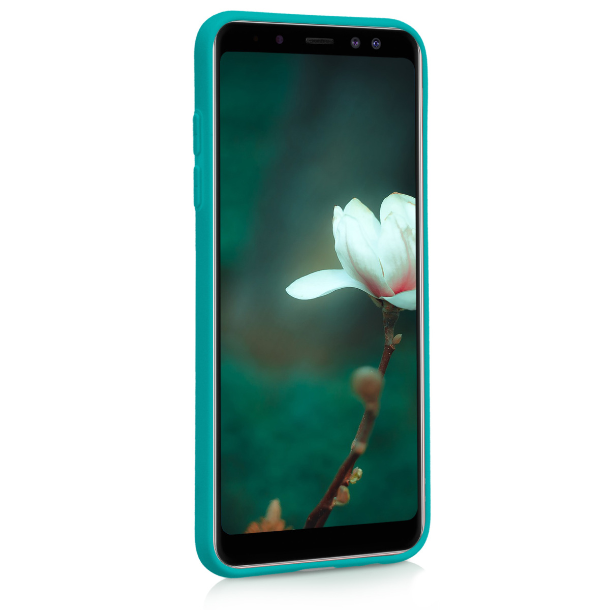 Kryt na mobil Samsung Galaxy A6 (2018) kwmobile TPU matně petrolejový