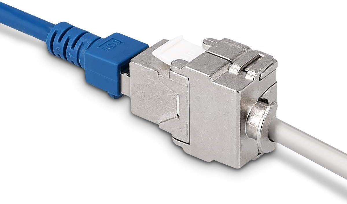 Stíněný RJ45 keystone modul CAT6A pro CAT6A / RJ45 - 12 ks