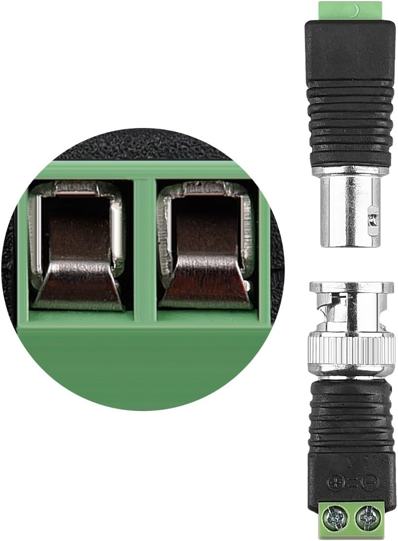 Sada BNC konektorů se šroubovací svorkou pro CAT6 / RJ45 - 5 ks