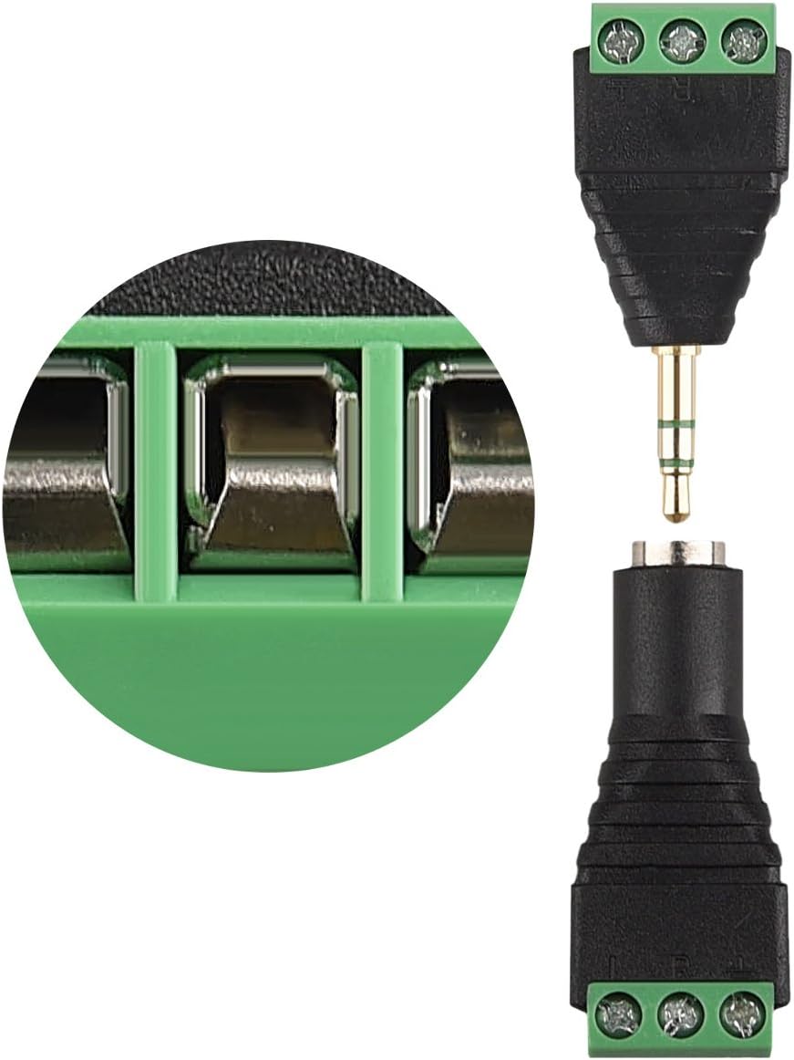 3,5mm 3pólový balun adaptér se šroubovací svorkou