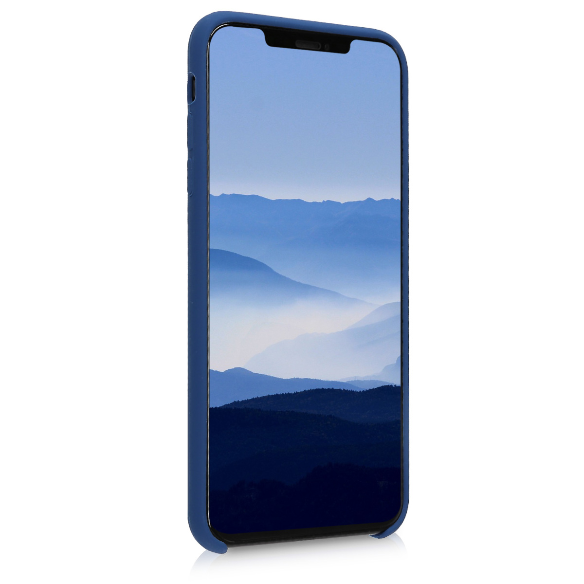 Silikonový kryt na mobil kwmobile pro Apple iPhone XS Max - námořnická modrá