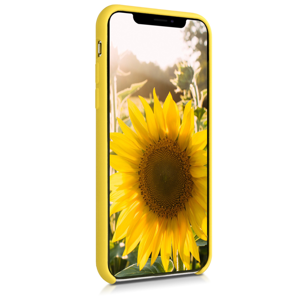 Silikonový kryt na mobil kwmobile pro Apple iPhone XS Max - zářivě žlutá