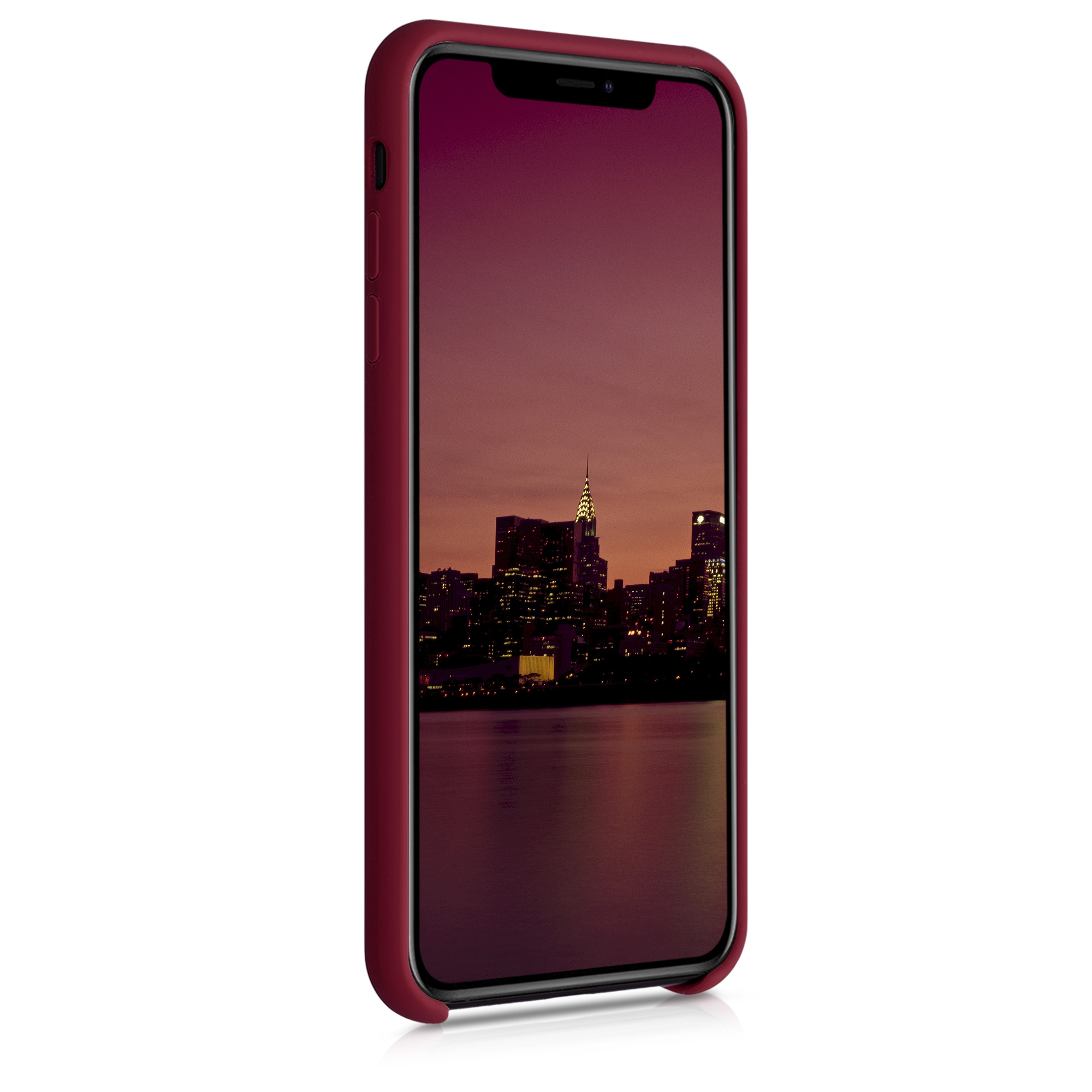 Silikonový kryt na mobil kwmobile pro Apple iPhone XS Max - rebarborově červená