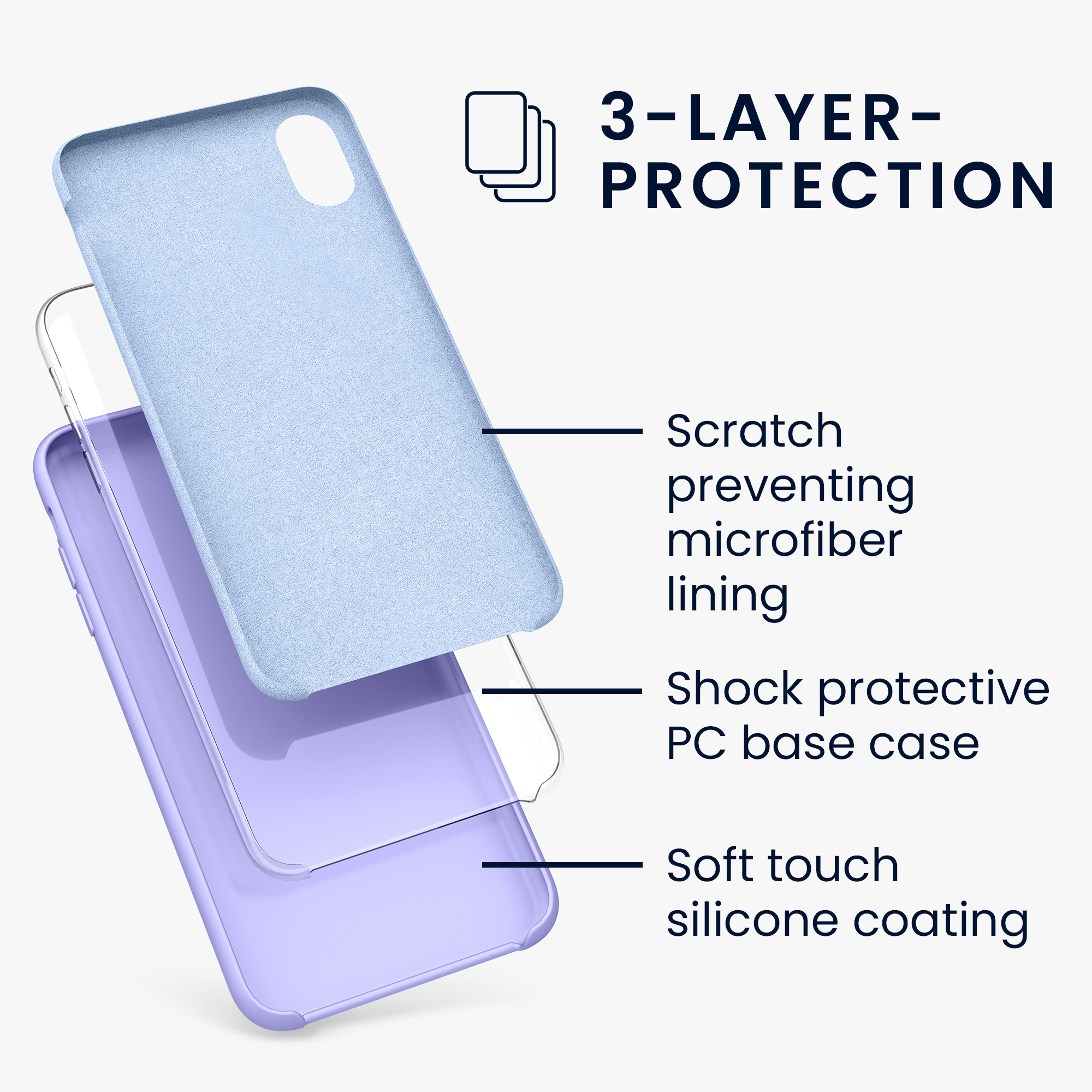 Silikonový kryt na mobil kwmobile pro Apple iPhone XR - levandulová