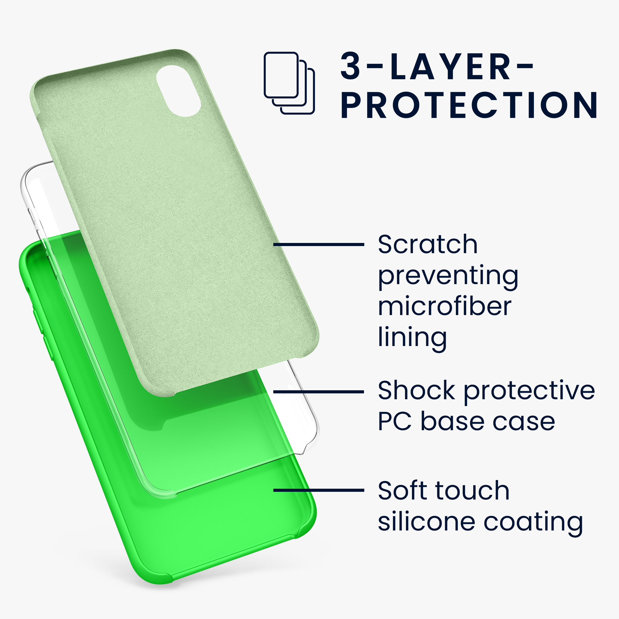 Silikonový kryt na mobil kwmobile pro Apple iPhone XR - limetkově zelená