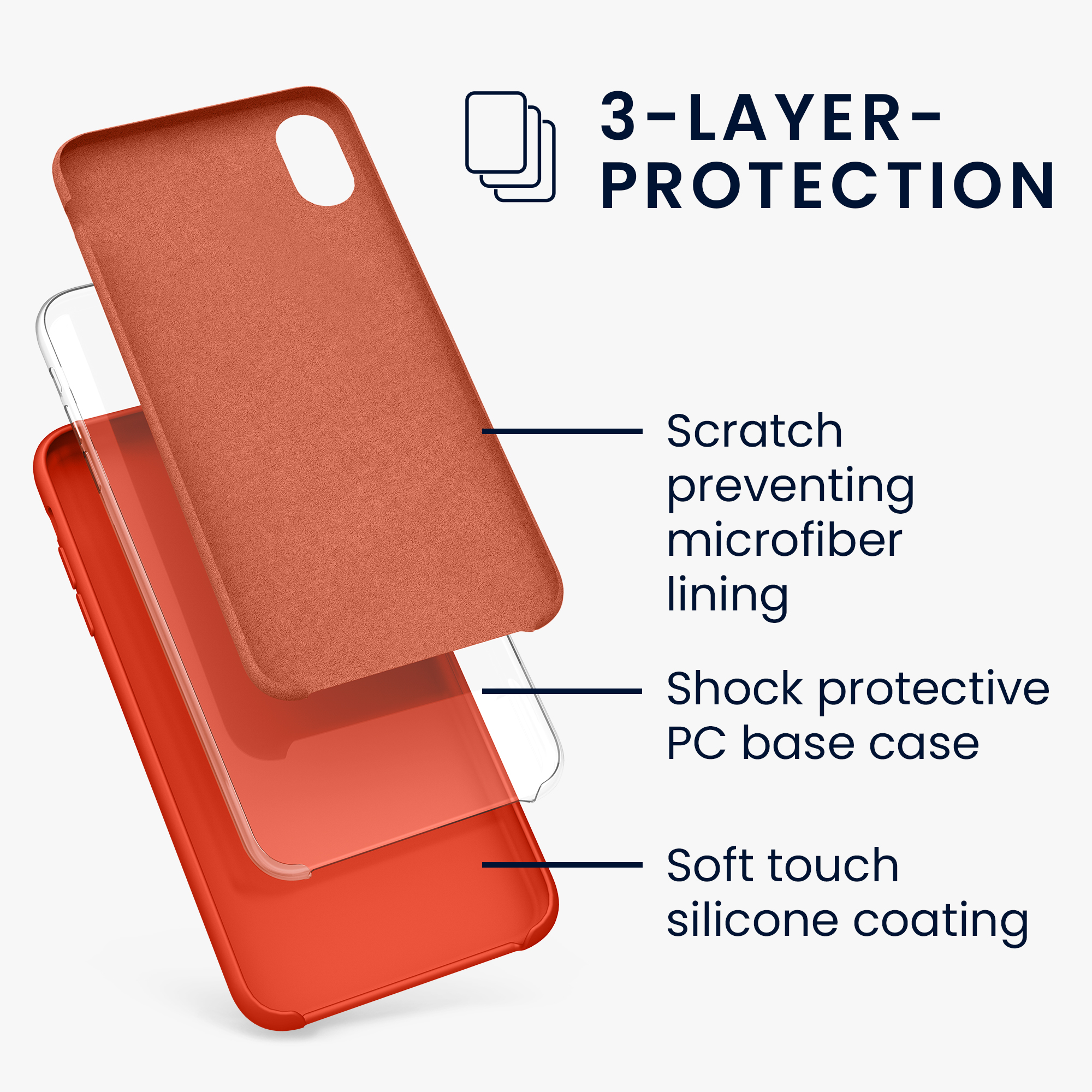 Silikonový kryt na mobil kwmobile pro Apple iPhone XR - rajčatově červená