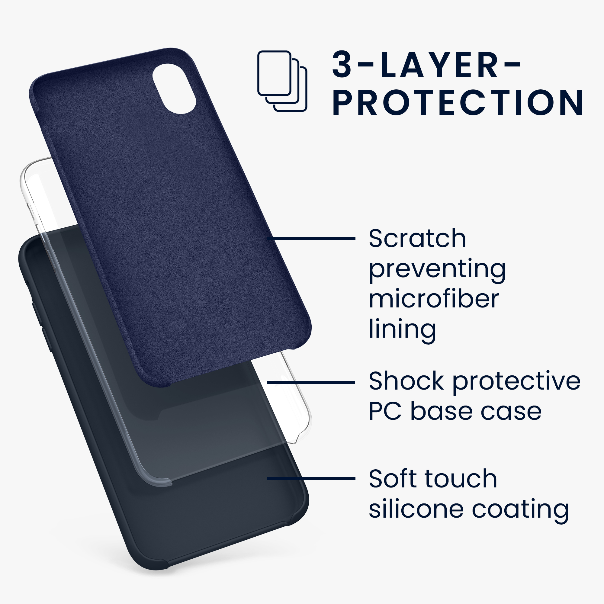 Silikonový kryt na mobil kwmobile pro Apple iPhone XR - borůvkově modrá