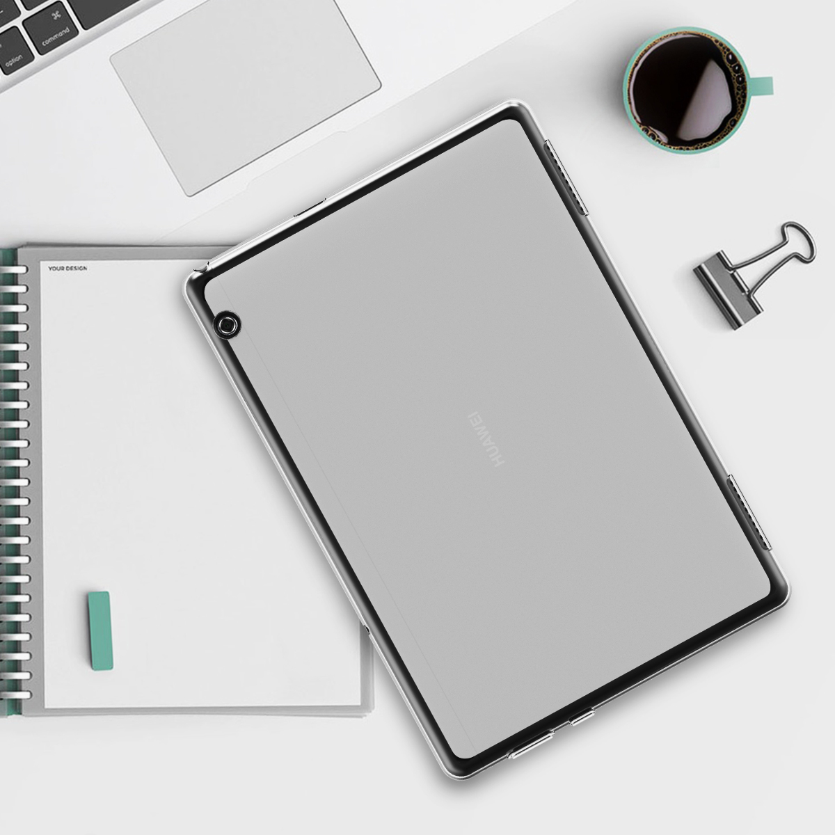 Pouzdro na tablet - Huawei MediaPad T5 10 Case - kwmobile - transparentní