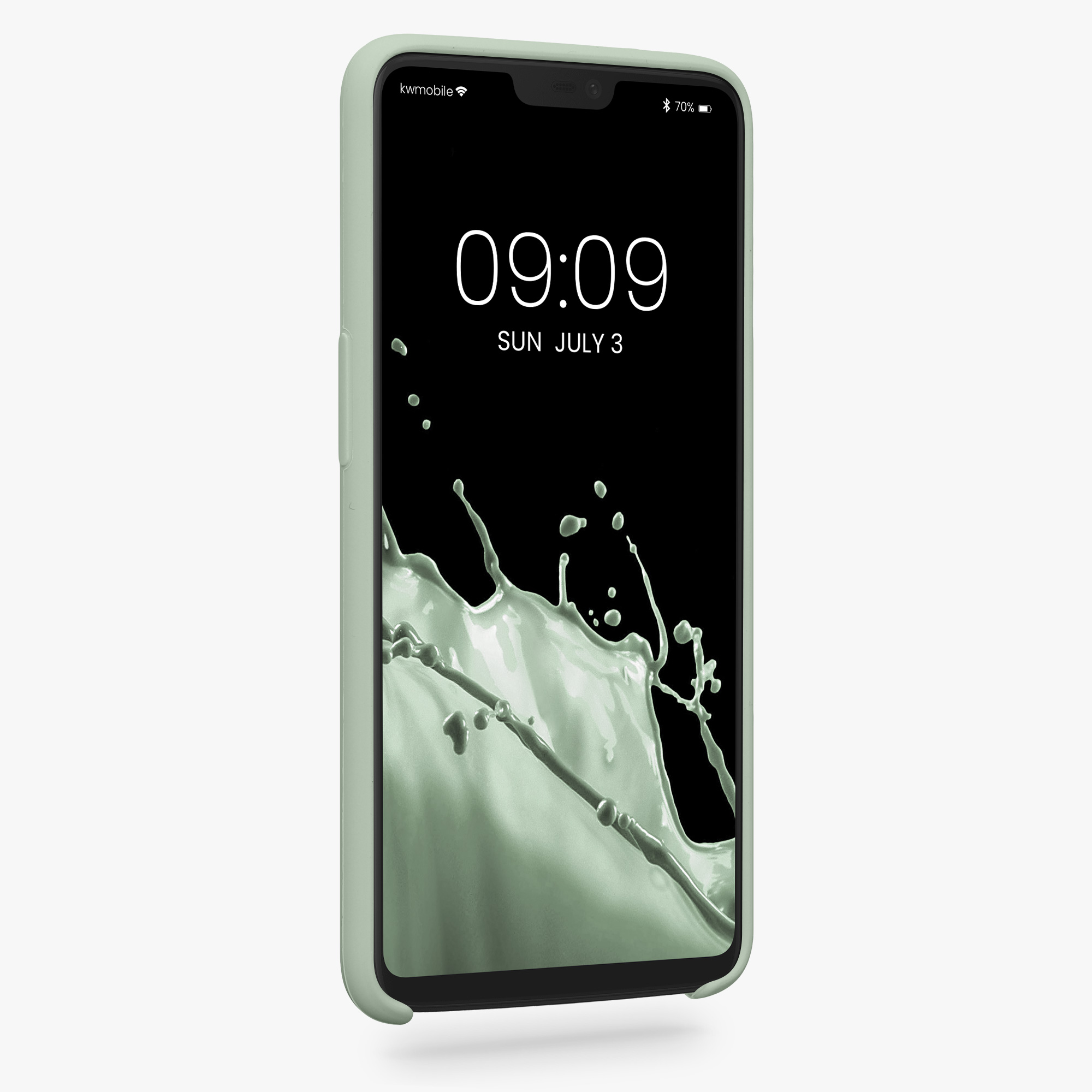 Pouzdro pro OnePlus 6 kwmobile silikonové - šedozelená