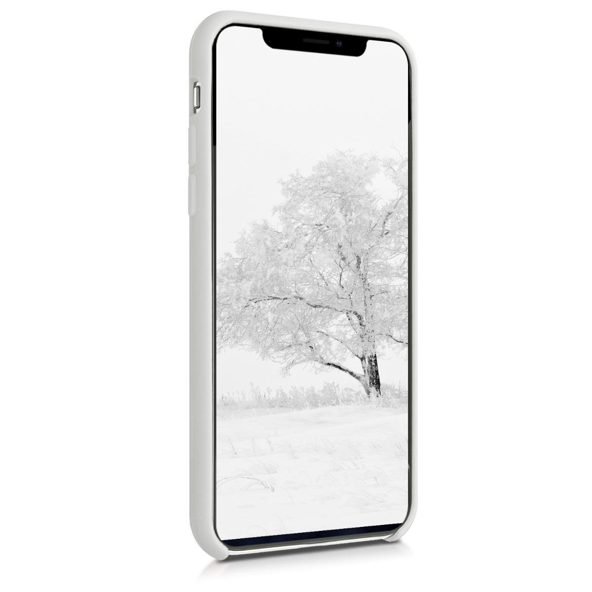 Silikonový kryt na mobil kwmobile pro Apple iPhone XS - bílá