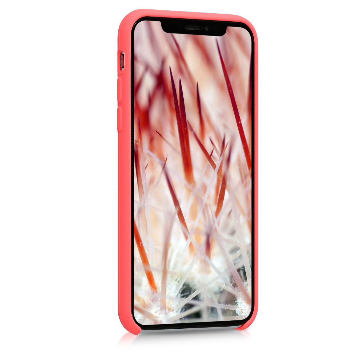 Silikonový kryt na mobil kwmobile pro Apple iPhone XS - neonově korálová