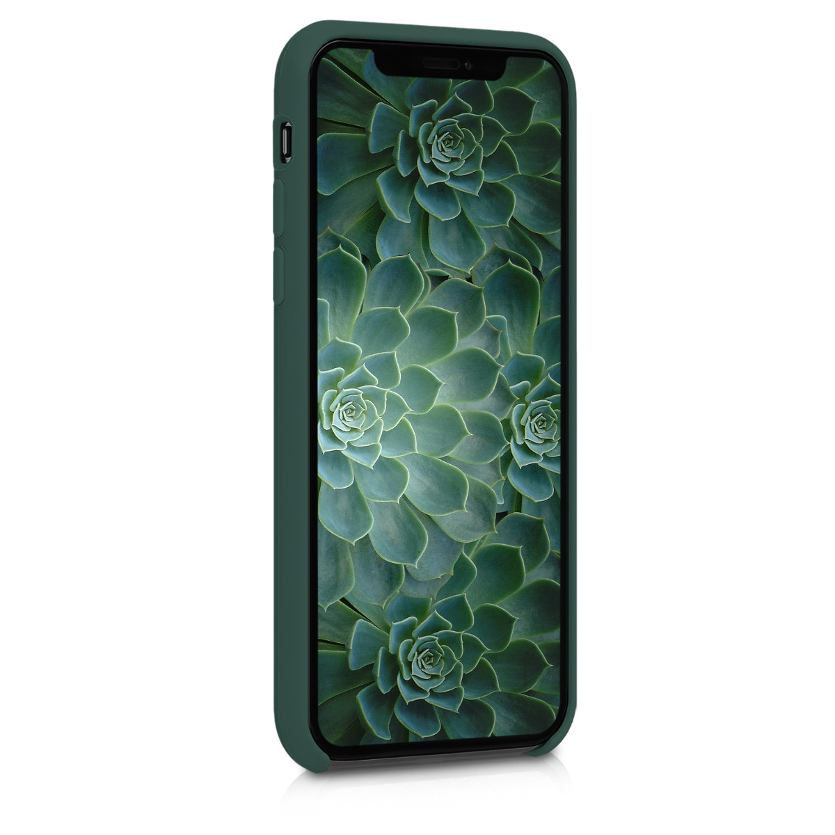 Silikonový kryt na mobil kwmobile pro Apple iPhone XS - mechově zelená