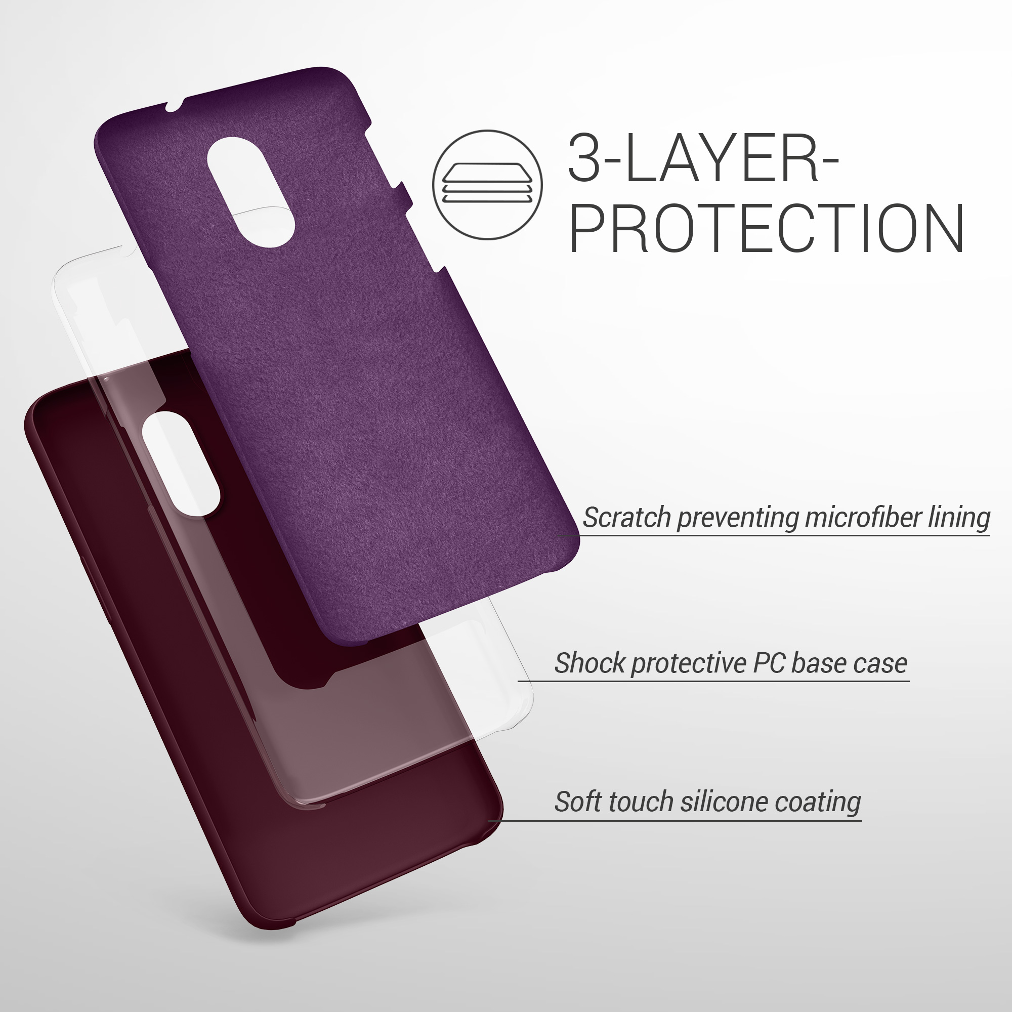 Kryt na mobil OnePlus 6T kwmobile TPU tawny červená