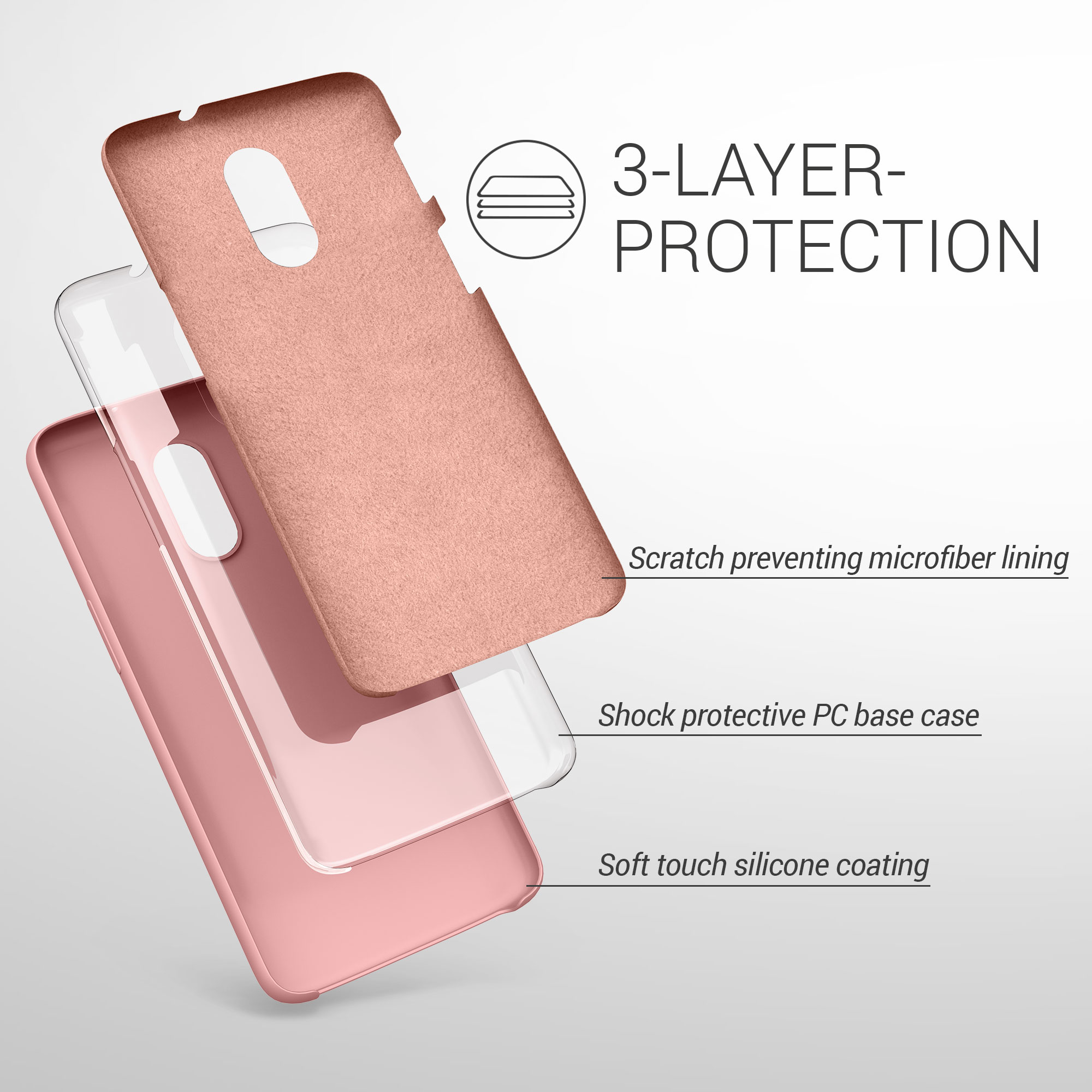 Kryt na mobil OnePlus 6T kwmobile TPU zimní růžová