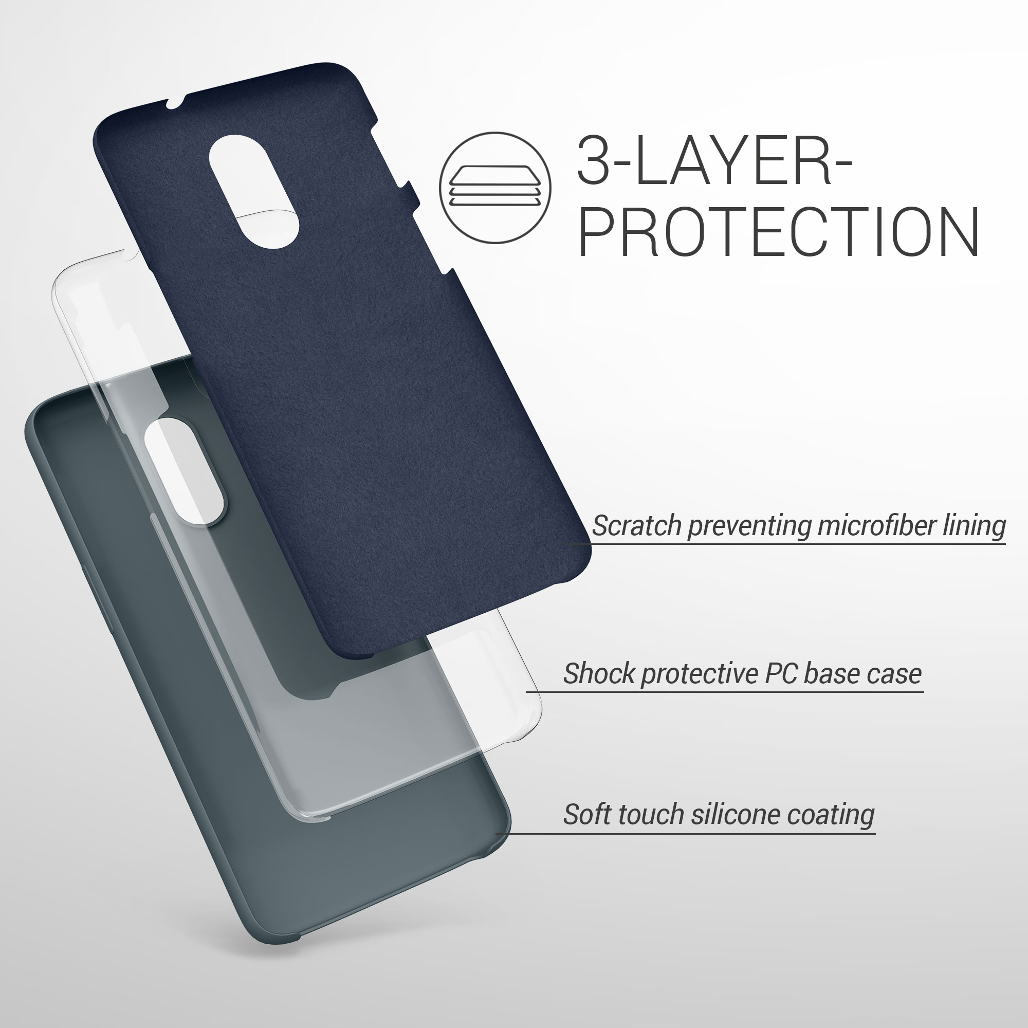 Kryt na mobil OnePlus 6T kwmobile TPU tmavě šedá