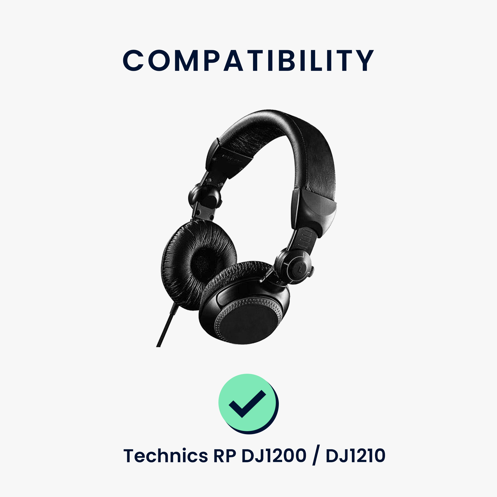 2x Náhradní náušníky / polstrování Technics RP DJ1200 / DJ1210 kwmobile - černá