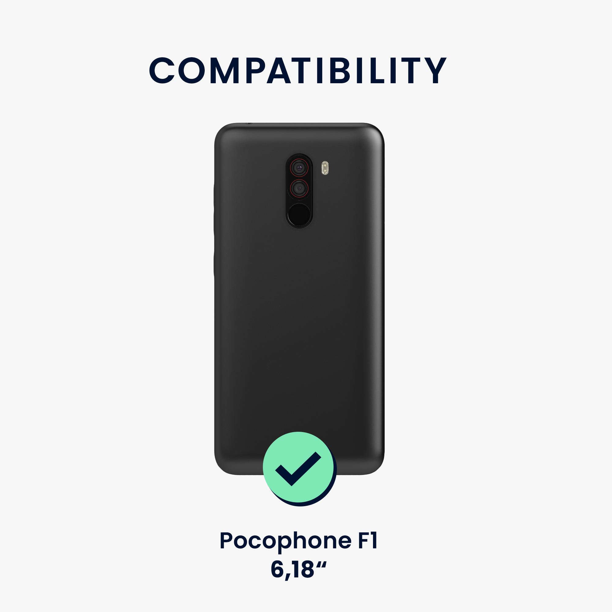 Kryt Xiaomi Pocophone F1 metalický TPU šedá kwmobile