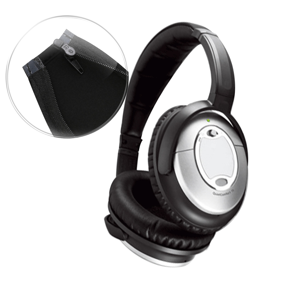 Náhlavní polštářek pro Bose Quiet Comfort 2 /QC15 / QC25 / QC35 /QC2 / QC3 / AE2 / AE2i kwmobile neoprenové - černá
