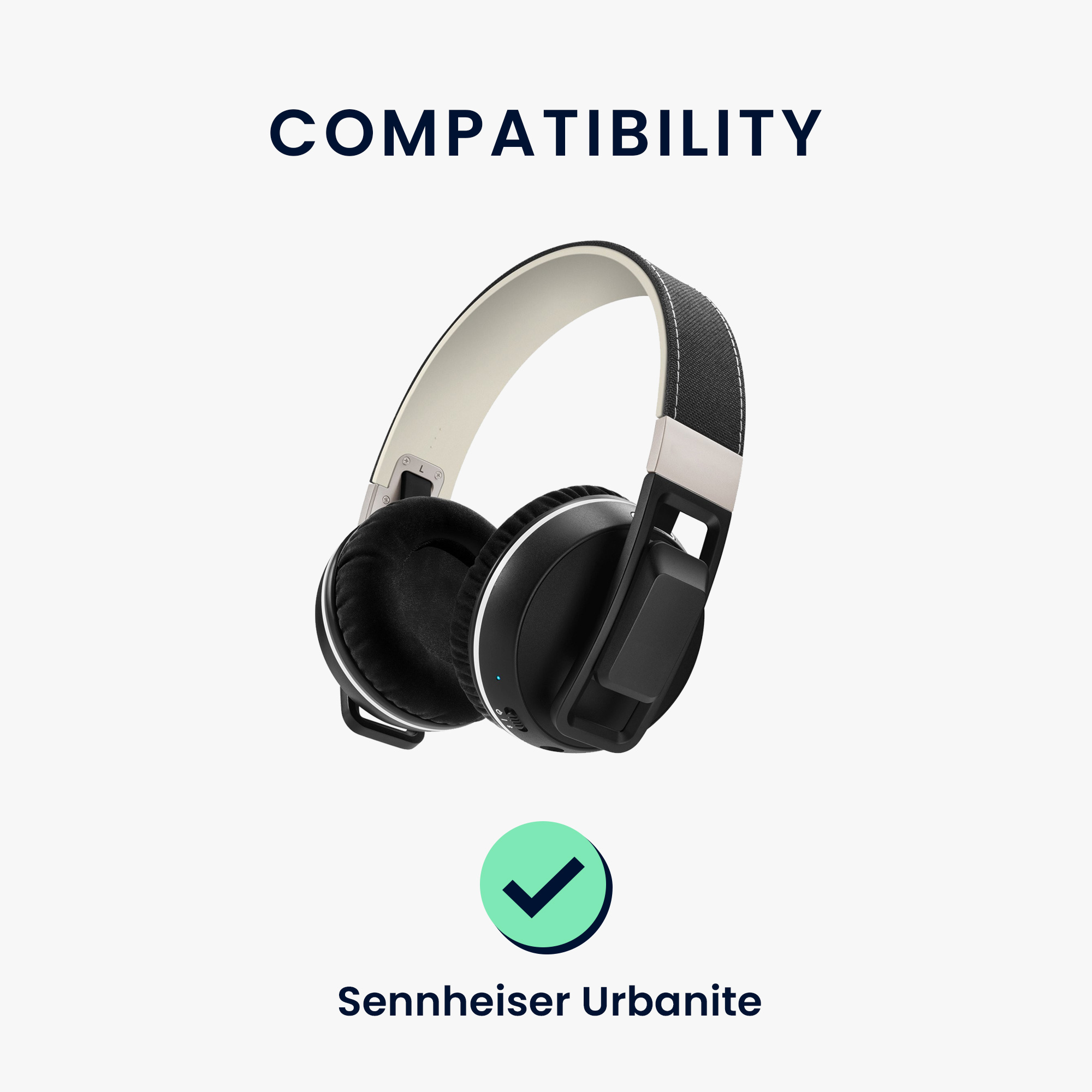Náušníky kwmobile 2 ks pro Sennheiser Urbanite (506452) - černá