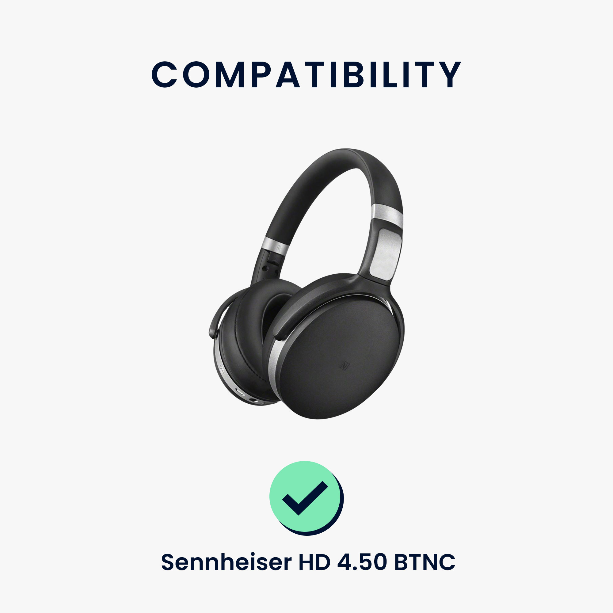 2x Náušníky na sluchátka kwmobile pro Sennheiser HD 4.50 BTNC Ear Pads - černá
