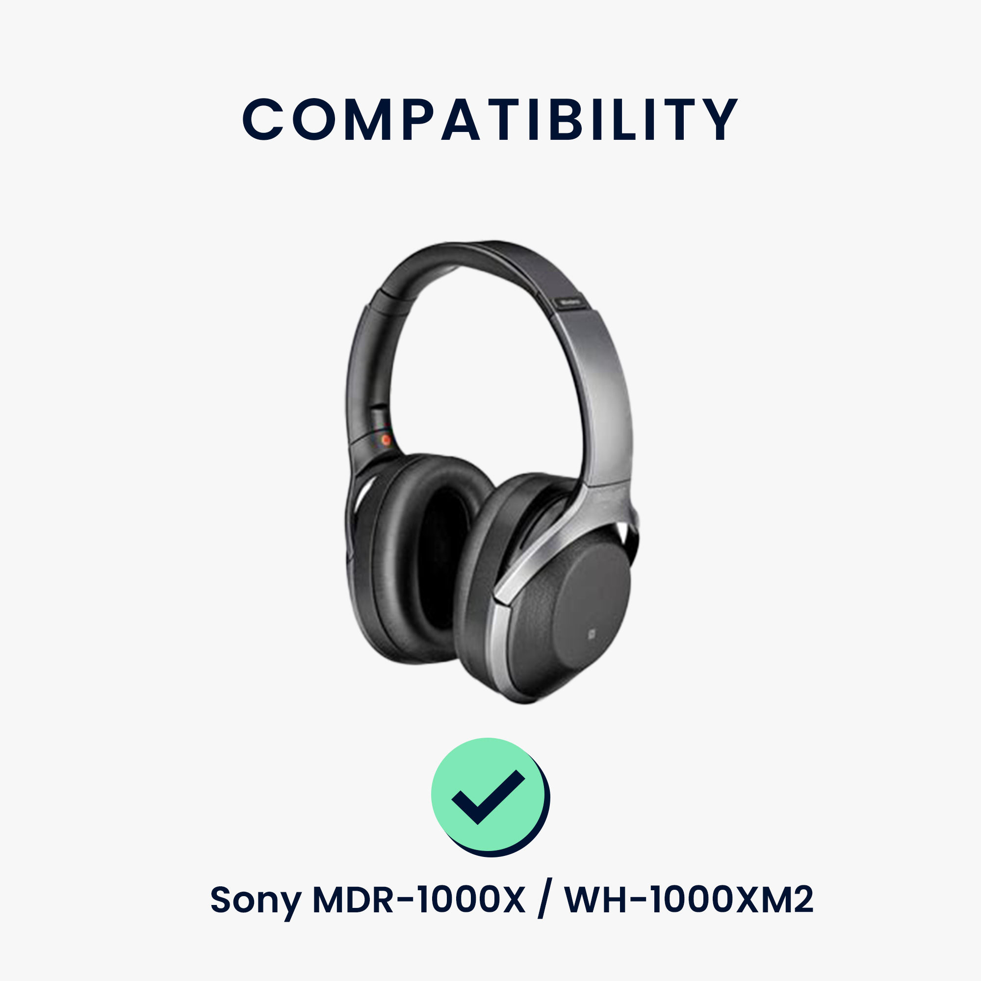 2x náušníky na sluchátka pro Sony MDR-1000X / WH-1000XM2 kwmobile - šedá