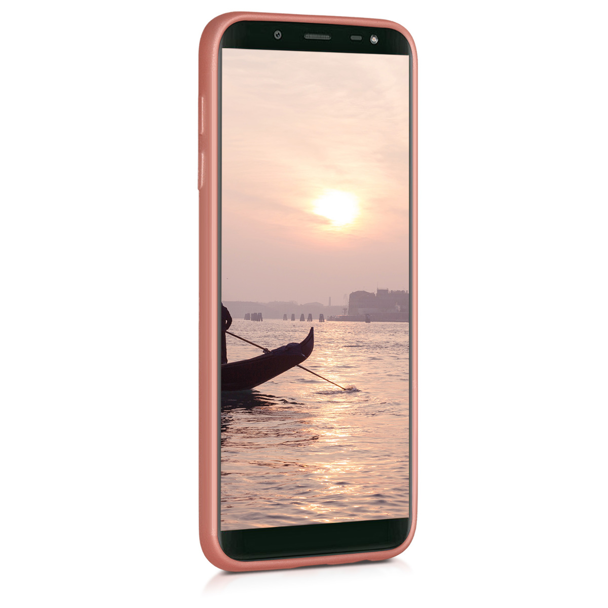 Metalický kryt na mobil Samsung Galaxy J6 kwmobile metalicky rose gold