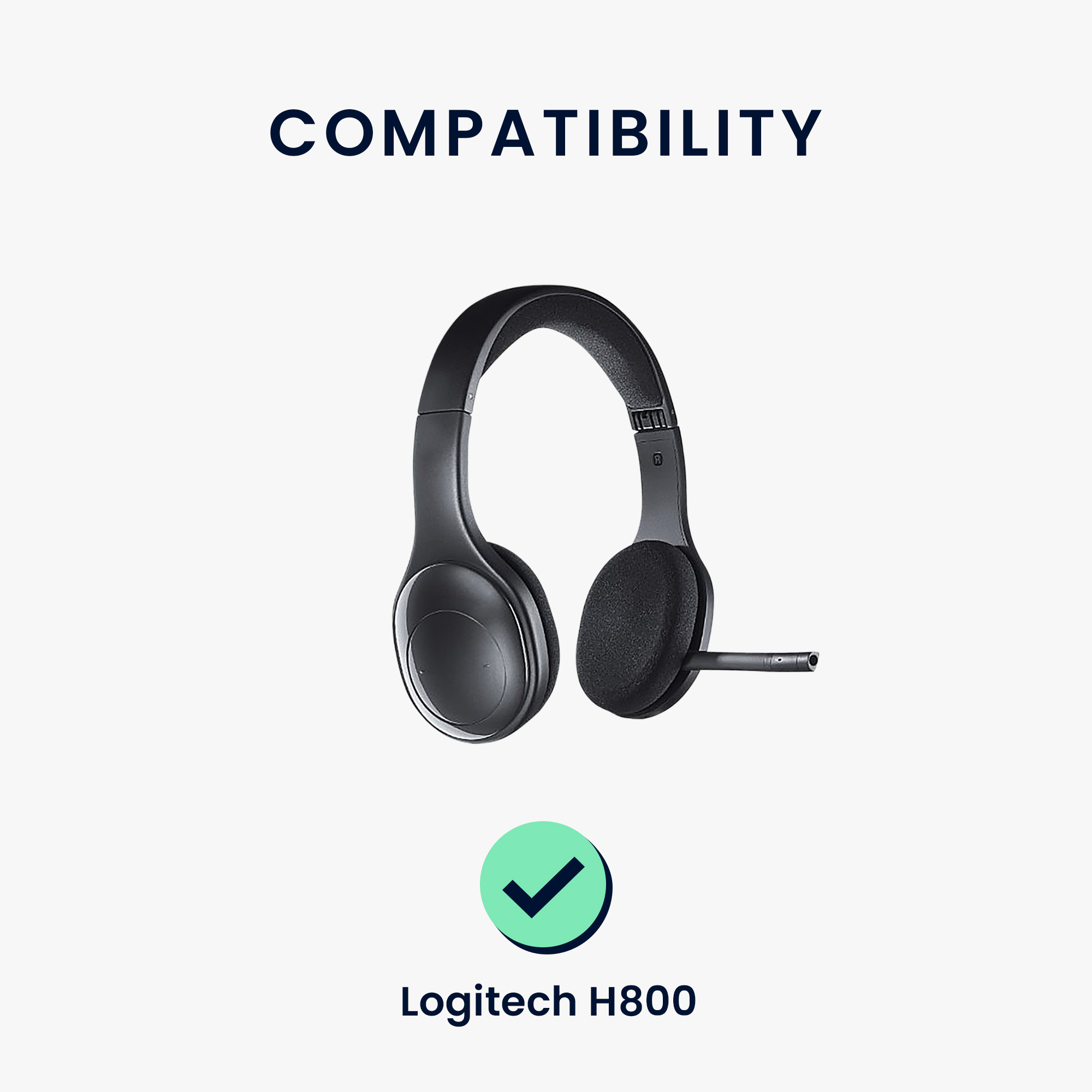 2x pěnové náušníky na sluchátka pro Logitech H800 kwmobile - černá