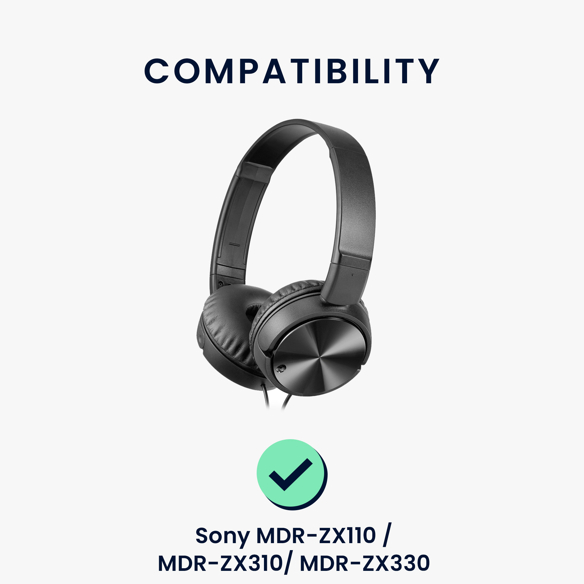 Náhradní náušníky - Sony MDR-ZX110/MDR-ZX310 - kwmobile - bílá