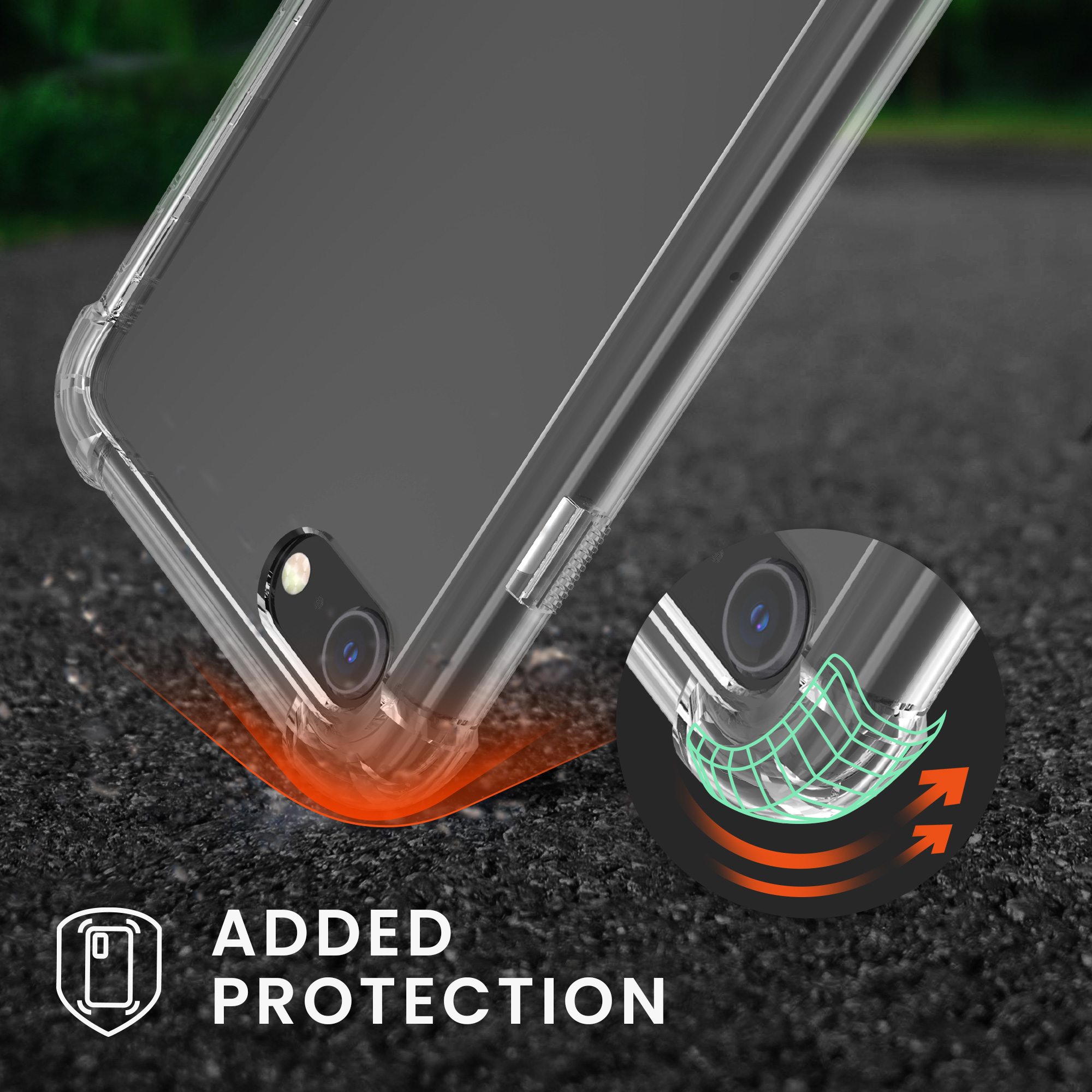 Crossbody kryt kwmobile pro iPhone SE 2022/2020/8/7 - černá / transparentní