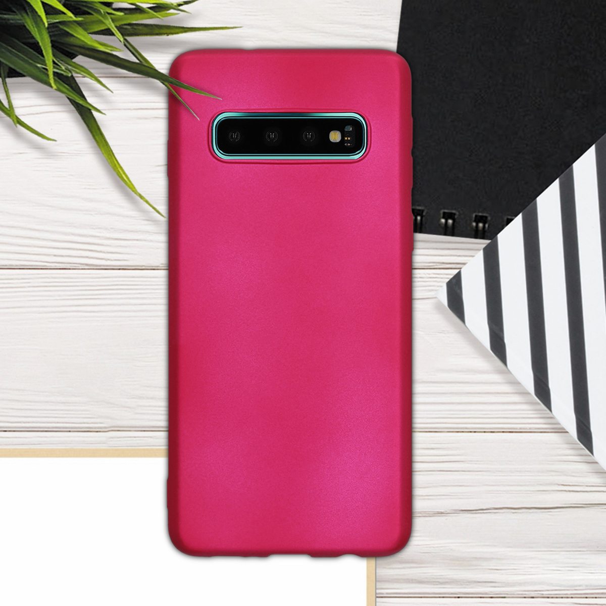 Metalický kryt na mobil Samsung Galaxy S10 kwmobile metalicky růžový