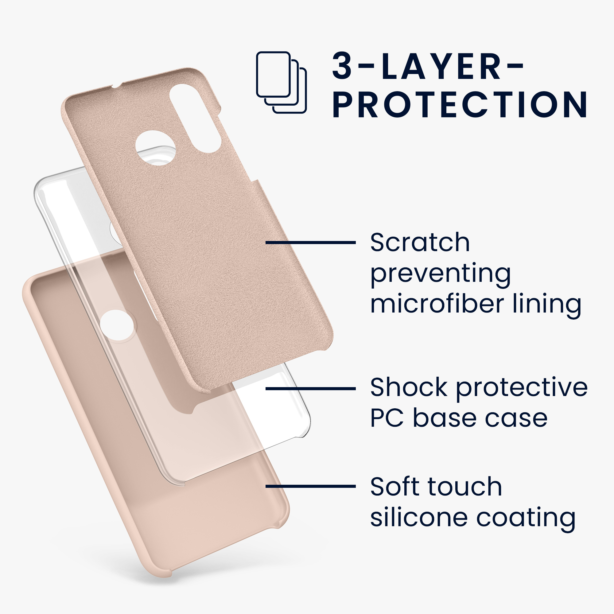 Pouzdro pro Huawei P30 Lite kwmobile silikonové - kokosová