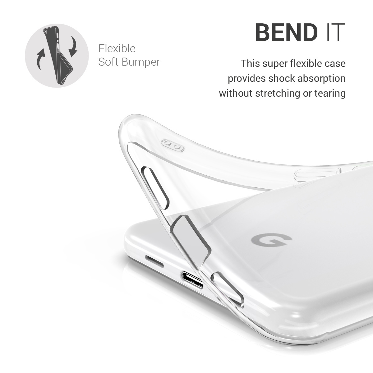Zadní kryt kwmobile pro Google Pixel 3a - transparentní