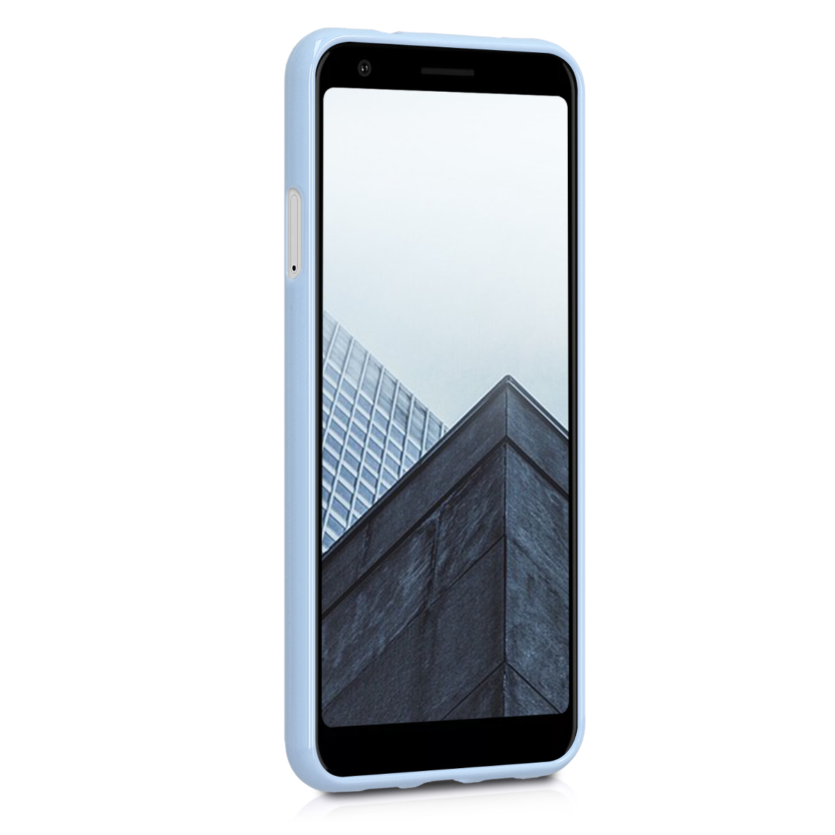 Matný TPU kryt pro Google Pixel 3a, nárazuvzdorný, pro bezdrátové nabíjení kwmobile ‑ matná světle modrá