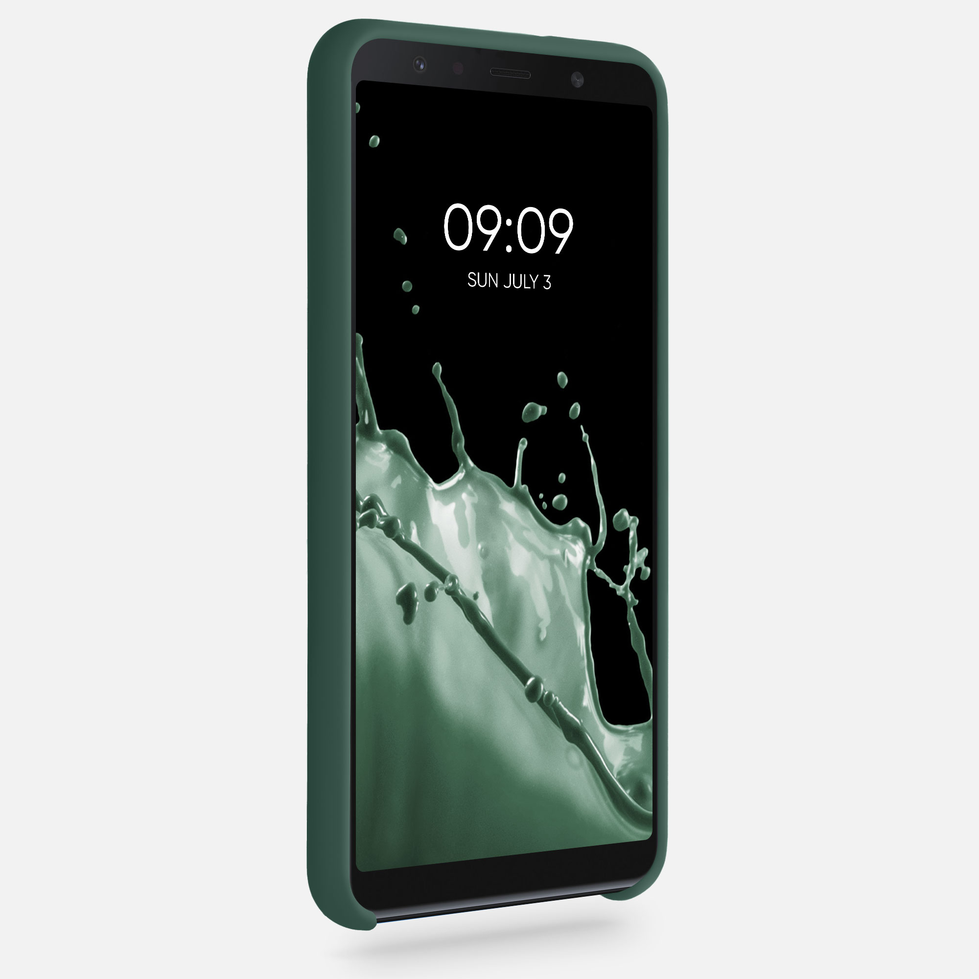 Kryt na mobil Samsung Galaxy A7 (2018) kwmobile TPU mechově zelený
