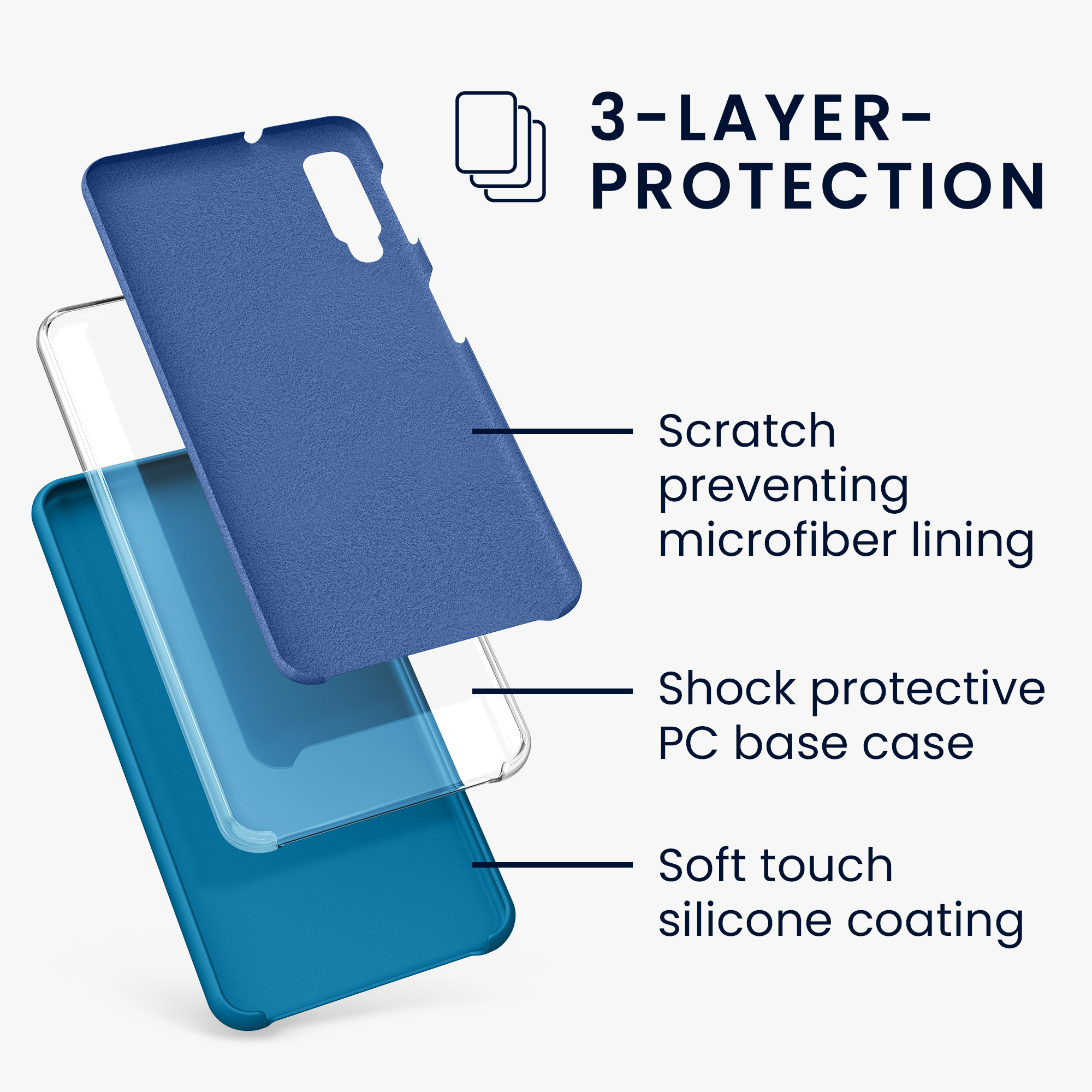 Kryt na mobil Samsung Galaxy A7 (2018) kwmobile TPU karibsky modrý