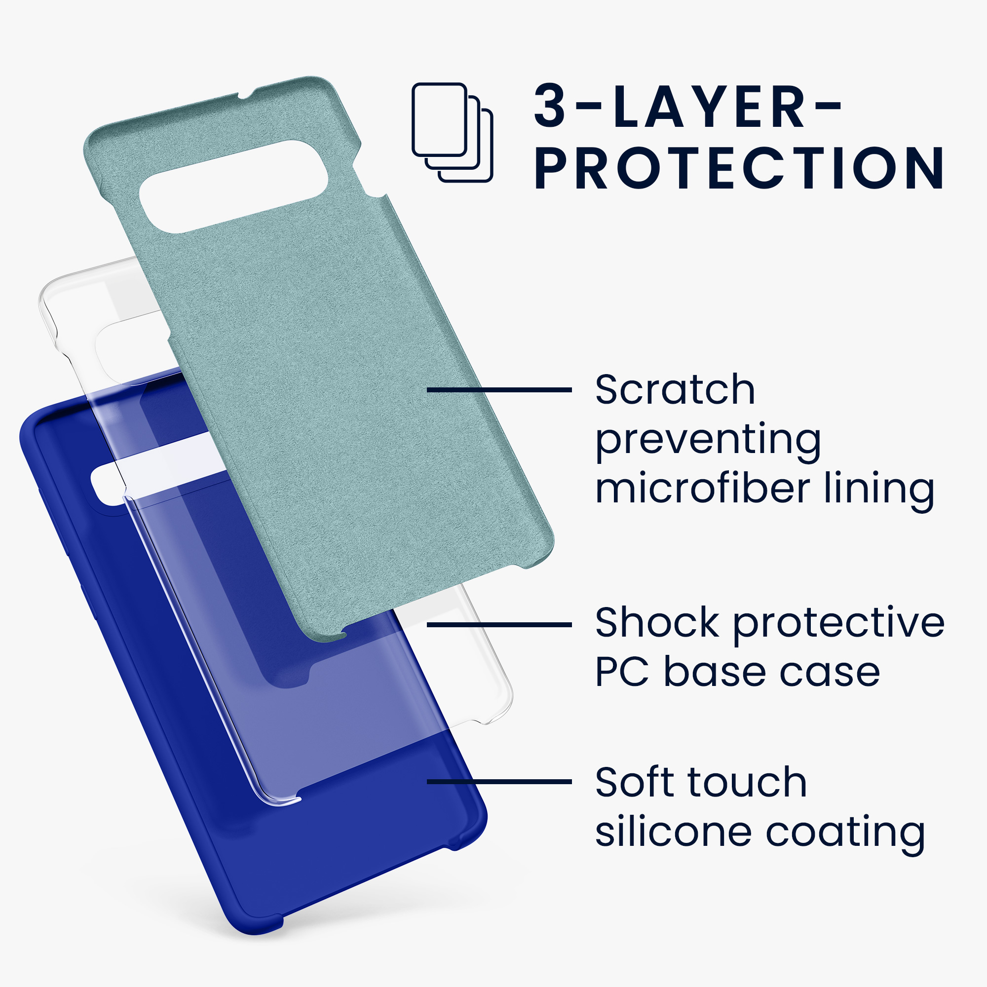 Kryt na mobil Samsung Galaxy S10 kwmobile TPU baltsky modrý