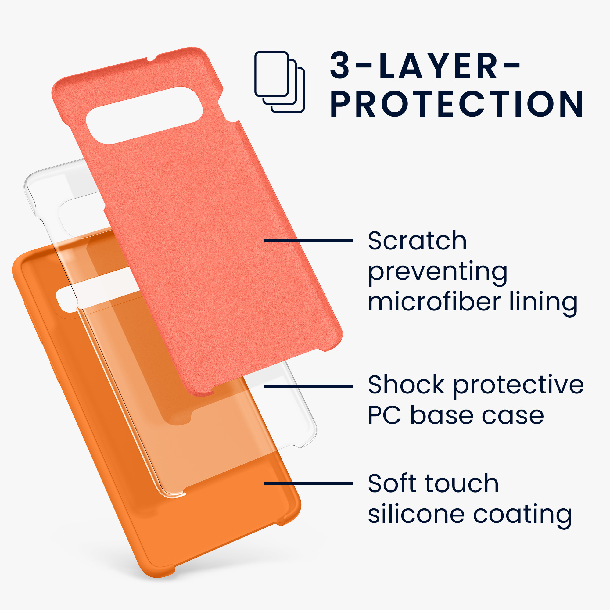 Kryt na mobil Samsung Galaxy S10 kwmobile TPU ovocně oranžový