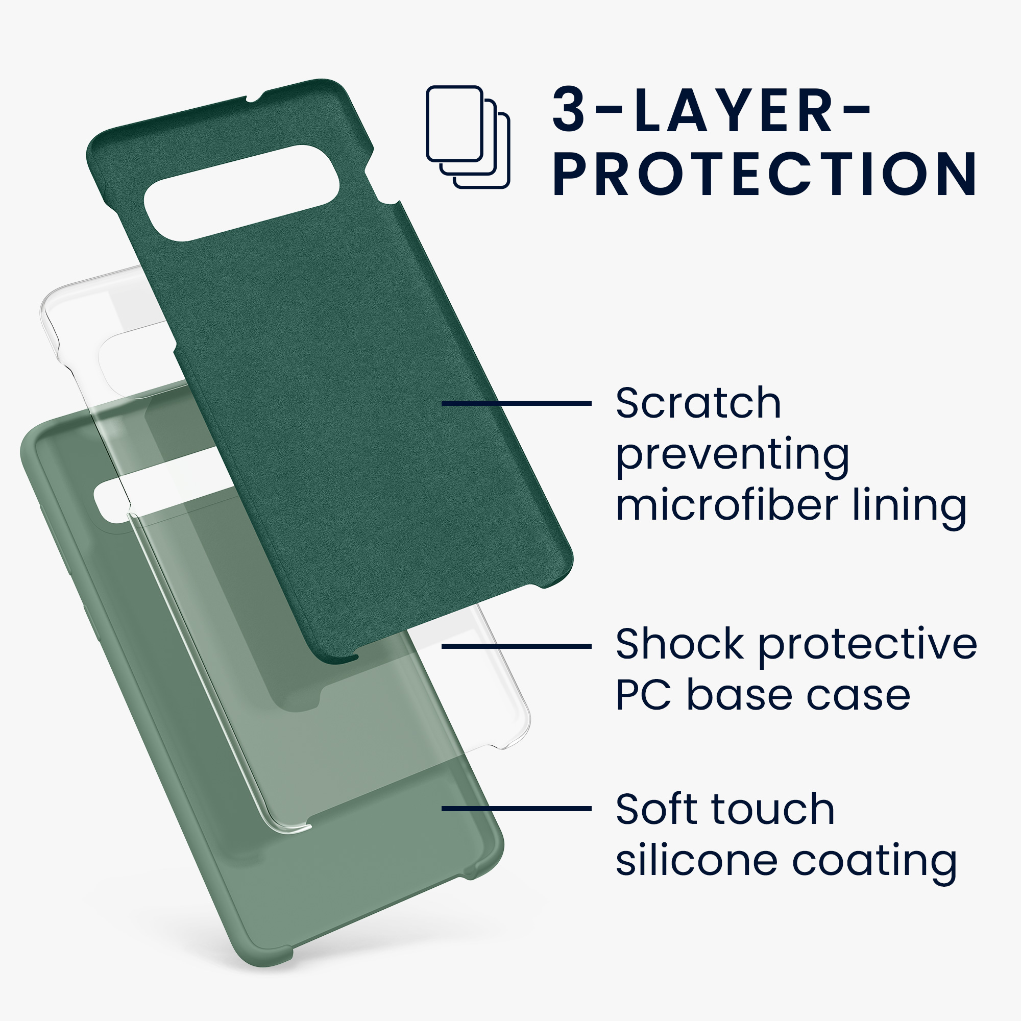 Kryt na mobil Samsung Galaxy S10 kwmobile TPU lesně zelený
