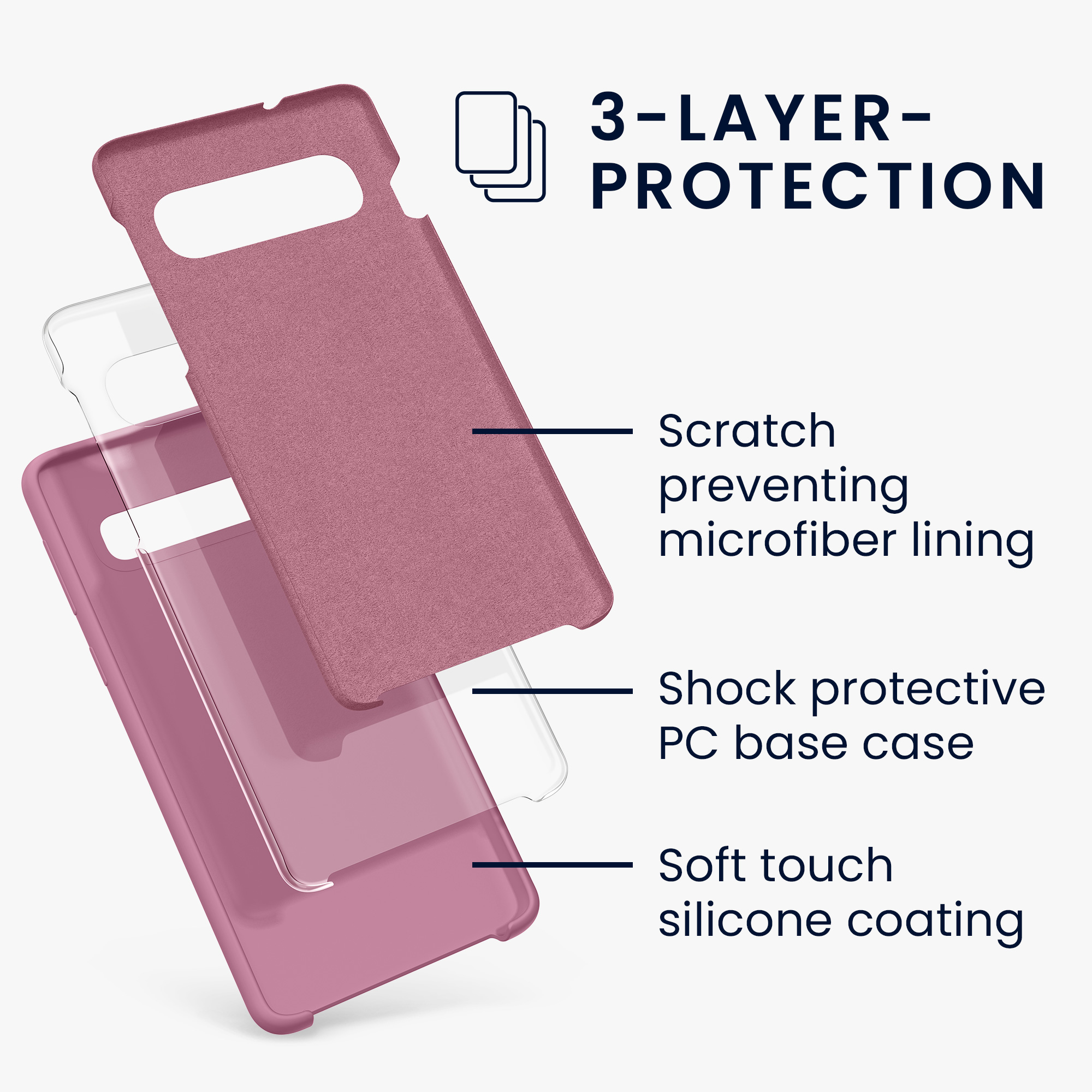 Kryt na mobil Samsung Galaxy S10 kwmobile TPU tmavě růžový