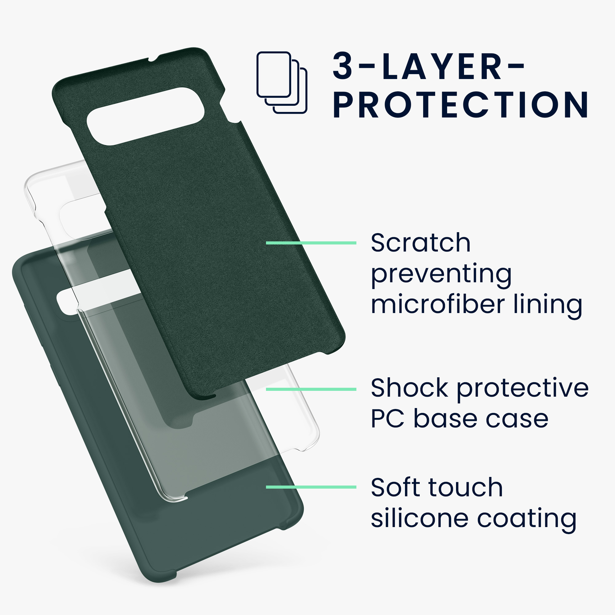 Kryt na mobil Samsung Galaxy S10 kwmobile TPU mechově zelený