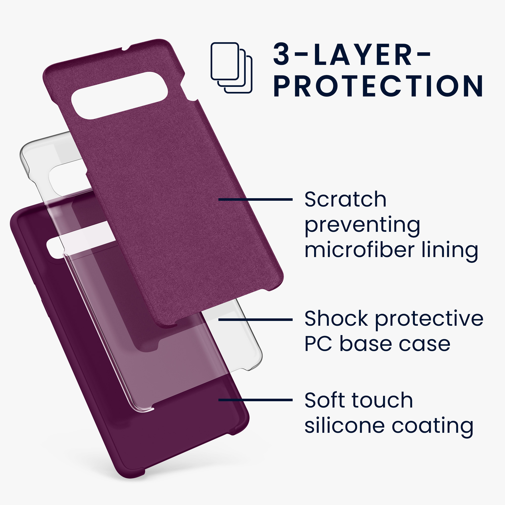 Kryt na mobil Samsung Galaxy S10 kwmobile TPU vínově fialový