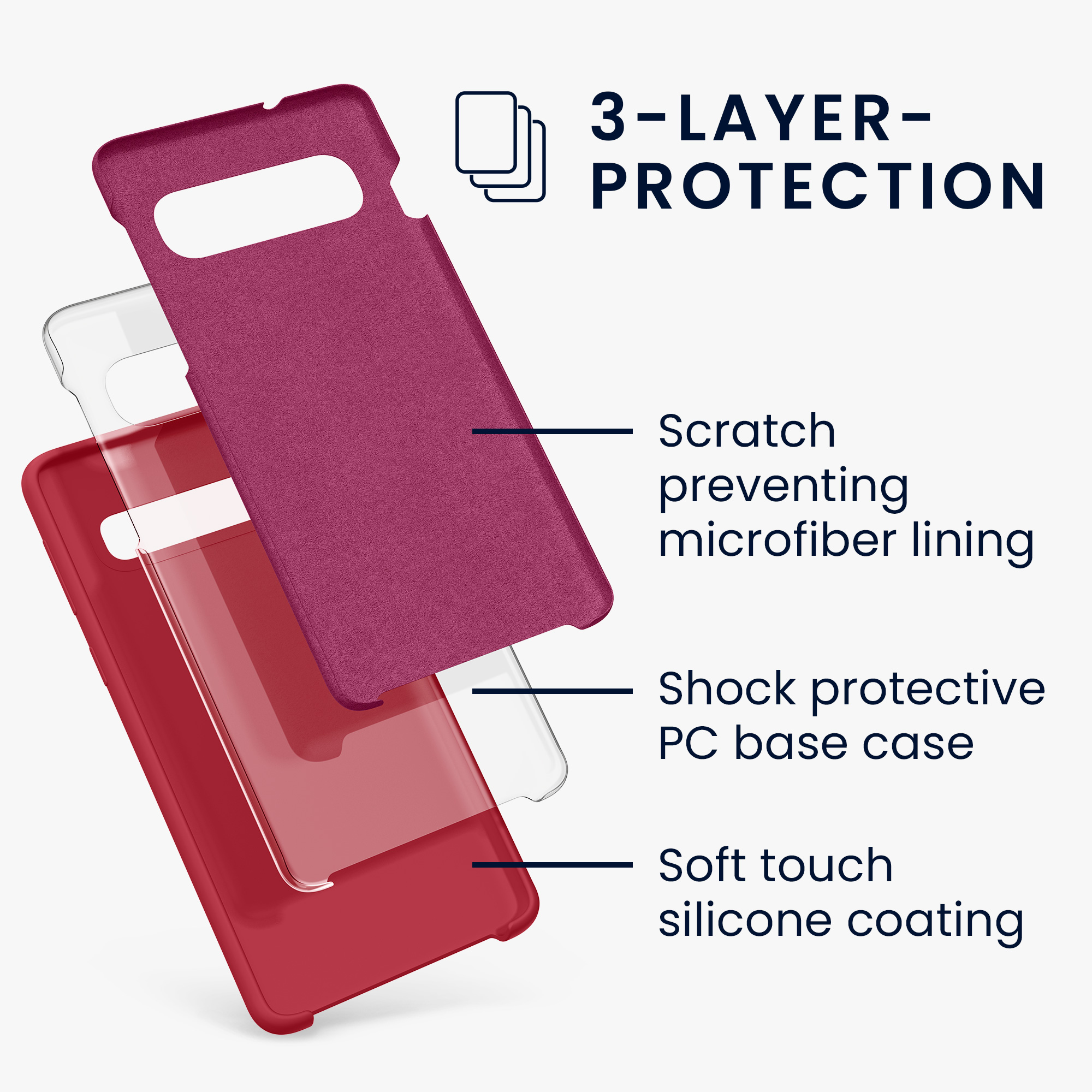 Kryt na mobil Samsung Galaxy S10 kwmobile TPU červený