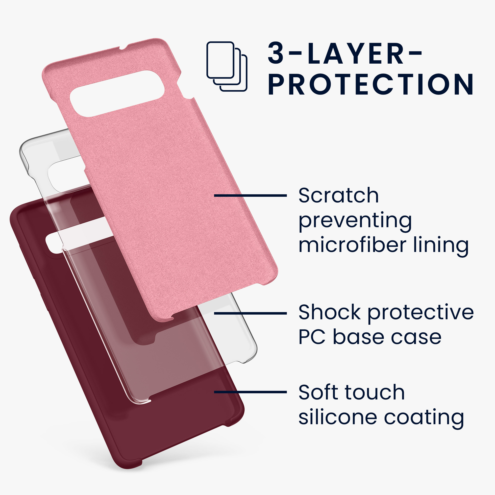 Kryt na mobil Samsung Galaxy S10 kwmobile TPU rebarborově červený